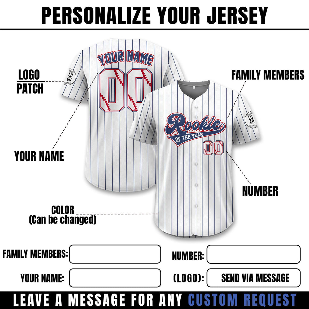 Personalized Mommy Daddy Of the Rookie Baseball Jersey, Custom Name Number Rookie Of The Year Jersey Family Matching Outfits Baseball Gifts