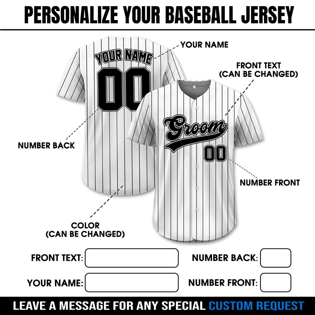 Personalized The Groom Groomsmen Team Baseball Jersey, Custom Best Man Jersey, Jersey For Engagement Married Couple, Wedding Jersey