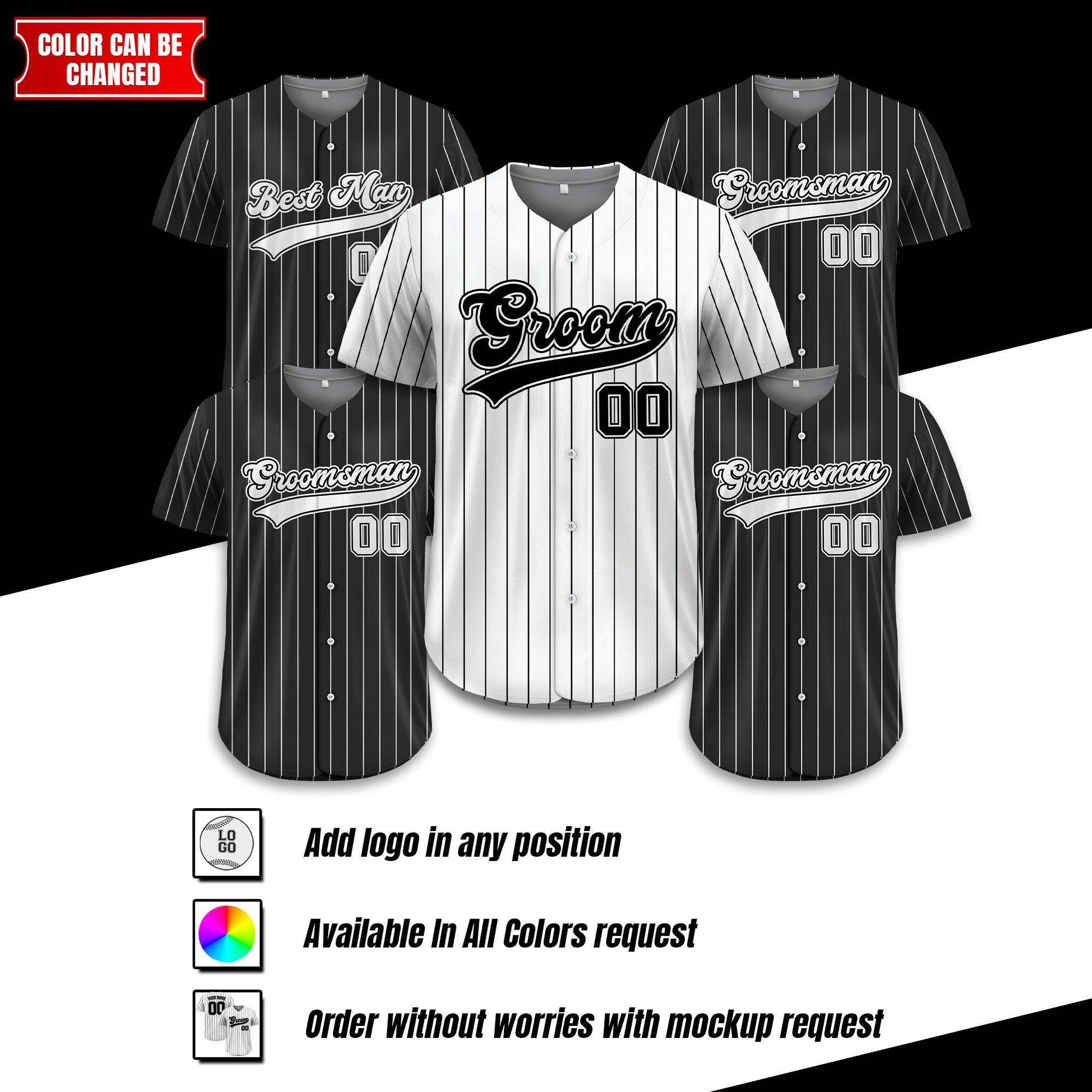 Personalized The Groom Groomsmen Team Baseball Jersey, Custom Best Man Jersey, Jersey For Engagement Married Couple, Wedding Jersey