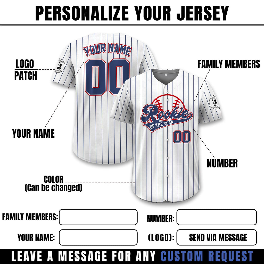 Personalized Daddy Mommy Of The Rookie Baseball Jersey, Custom Name Number Rookie Family Matching Shirt, Rookie Of The Year Birthday Boy