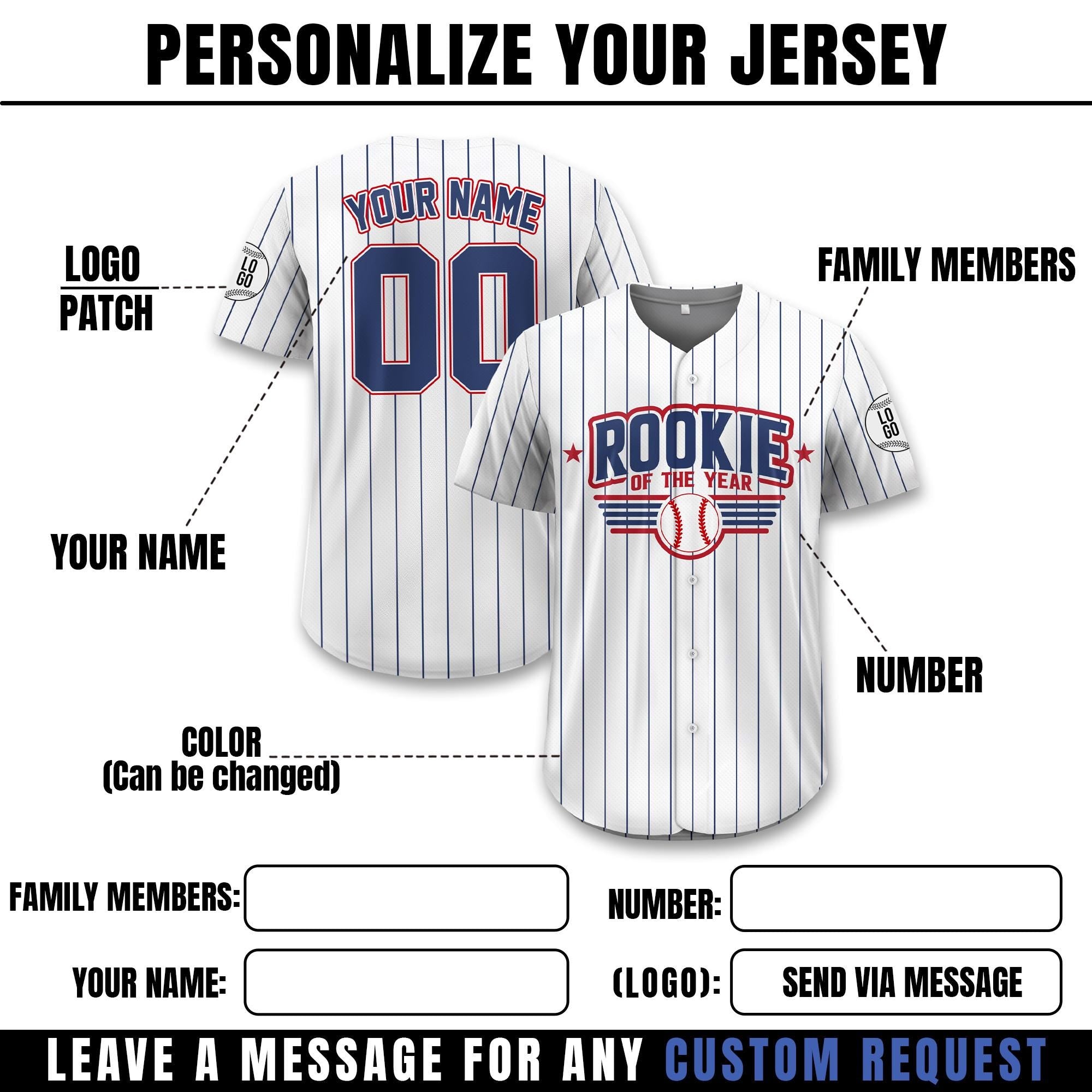 Custom Name Number Rookie of The Year Baseball Jersey, Personalized Daddy Mommy Of The Rookie Family Matching Shirt Gift Birthday Boy Shirt