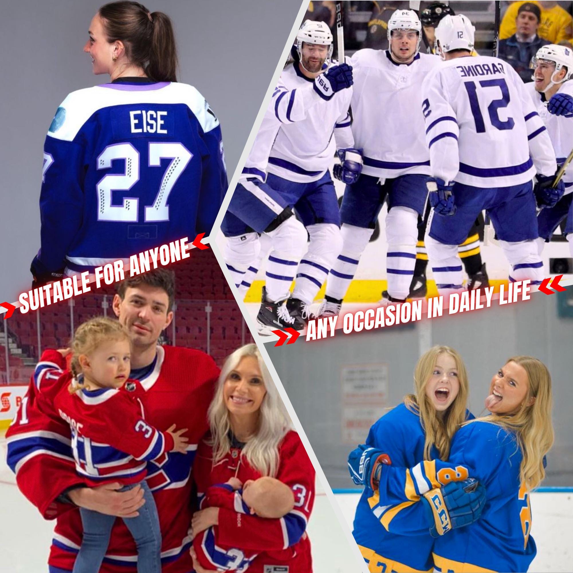 Custom Color Hockey Jerseys For Men Women, Personalized Name Number Logo Hockey Shirt, Jersey Sport Team Uniform for Fans Gifts