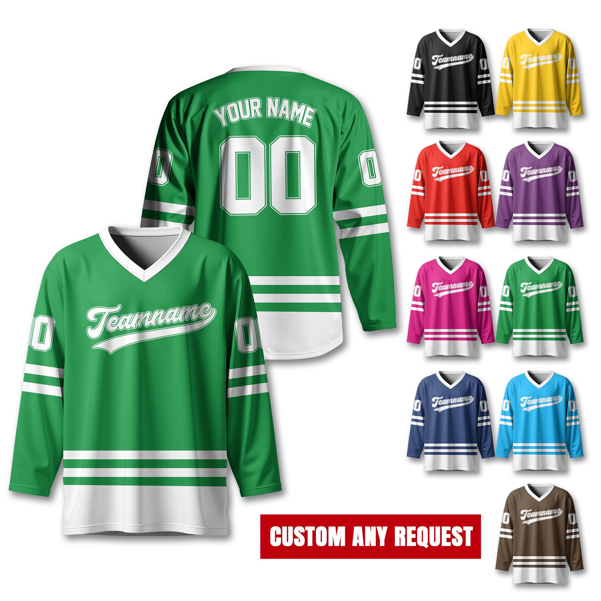 Personalized Ice Hockey Jersey For Men Women, Custom Name Number Hockey Jersey Shirt, Hockey Jersey Sport Team Uniform for Hockey Fans Gift