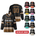 Custom Hockey Jersey For Unisex Adult Youth, Personalized Name Number Hockey Shirt Sport Team Uniform for Fans Jersey Long Sleeve