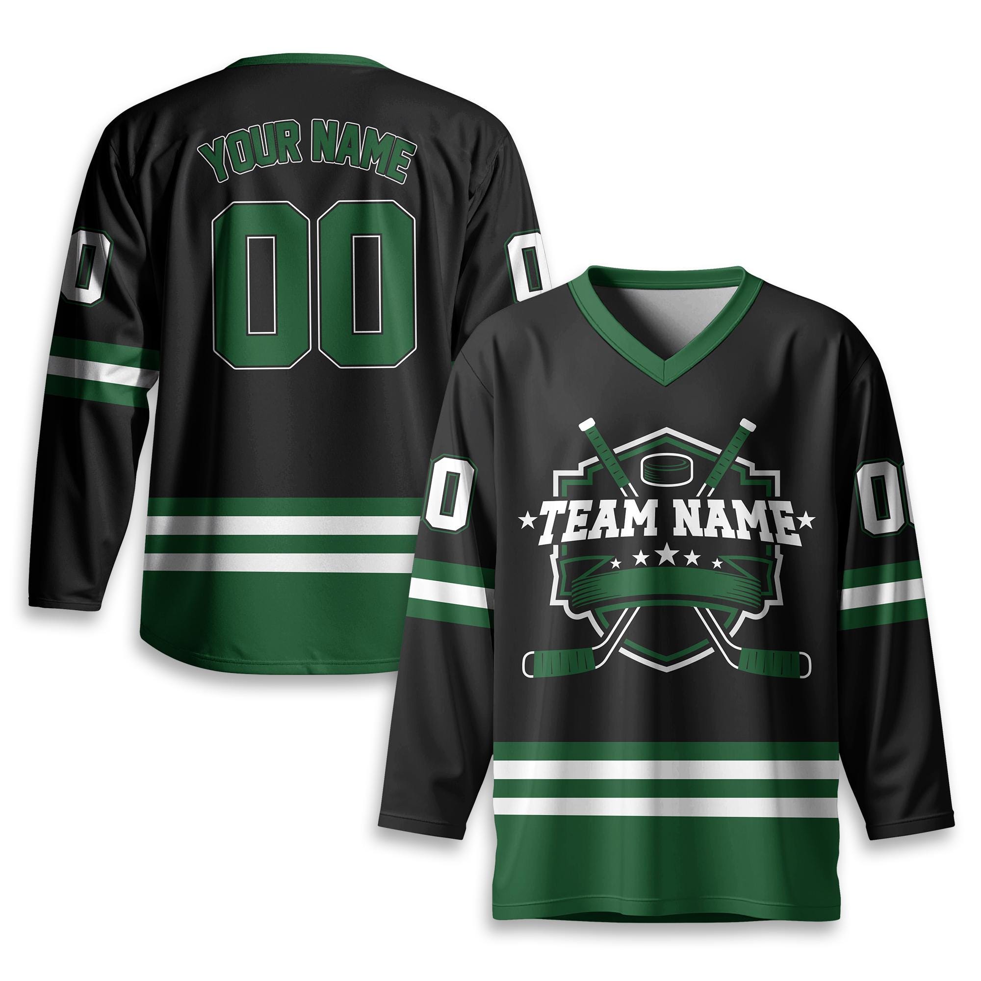 Custom Unisex Hockey Jersey, Custom Team Name Number And Logo, Personalized V-Neck Sports Hockey Jersey for Men Women, Gift For Hockey Fans