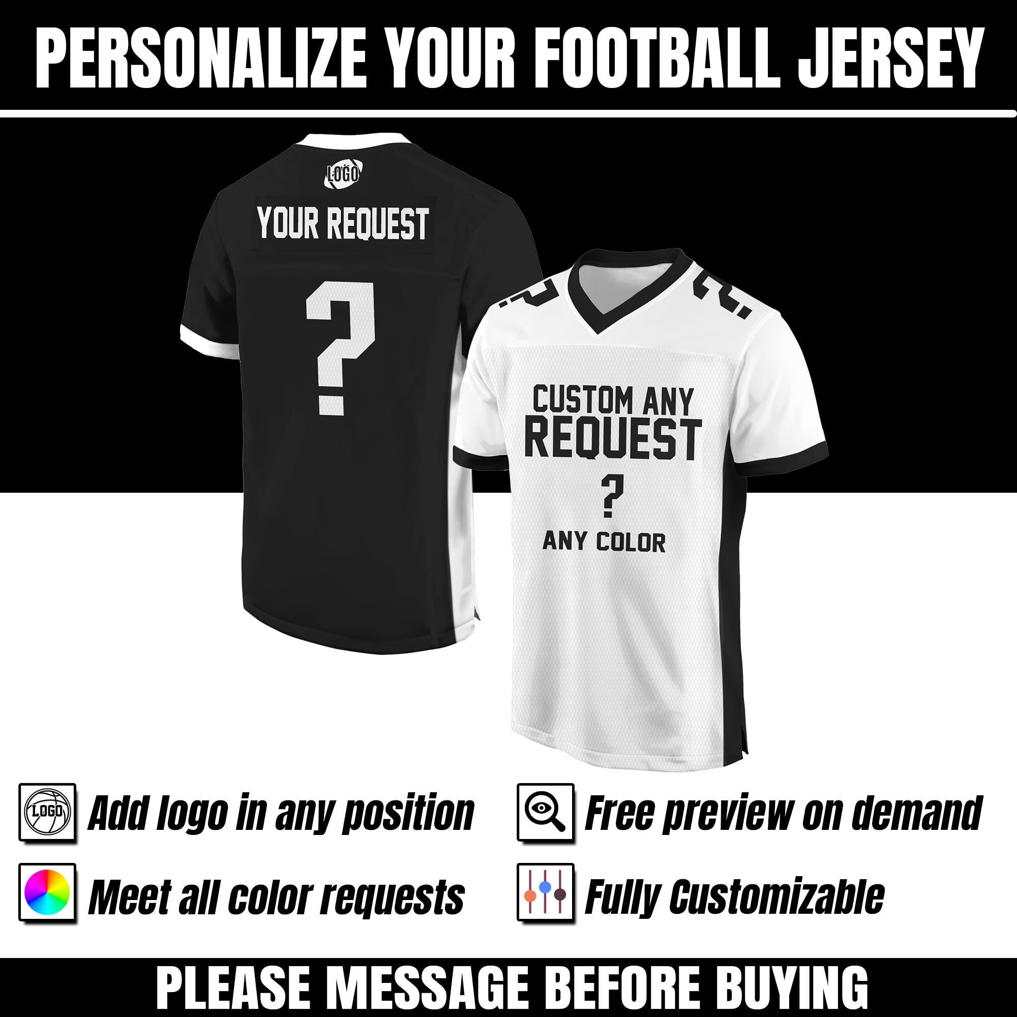 Personalized Team Name & Number Football Jersey For Adult Kid, Team Sport Shirt Jerseys Fans, Custom Any Request
