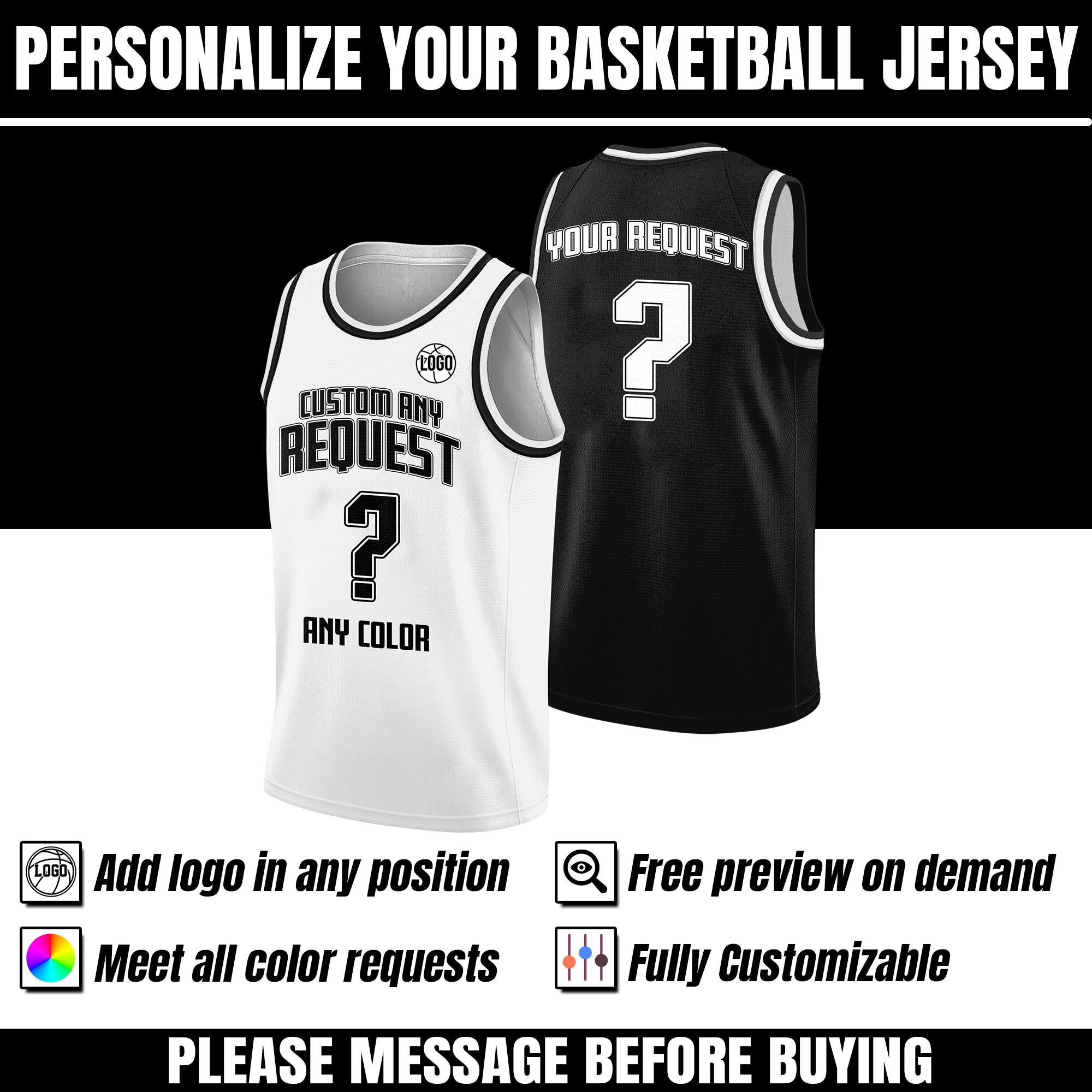 Custom Team Name & Number Basketball Jersey Tank Top For Adult Kid, Personalized Basketball Jersey, Custom Any Request