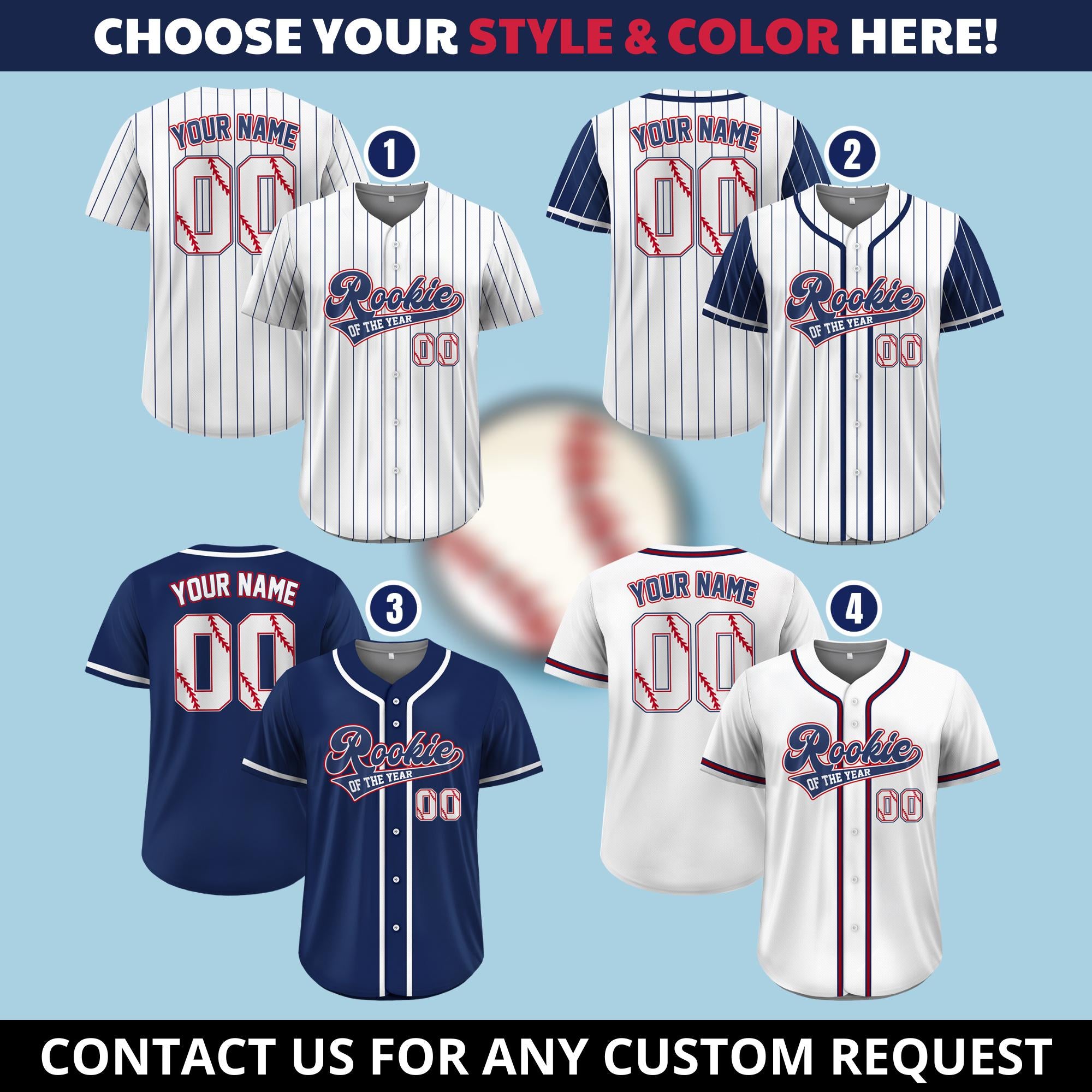 Personalized Mommy Daddy Of the Rookie Baseball Jersey, Custom Name Number Rookie Of The Year Jersey Family Matching Outfits Baseball Gifts