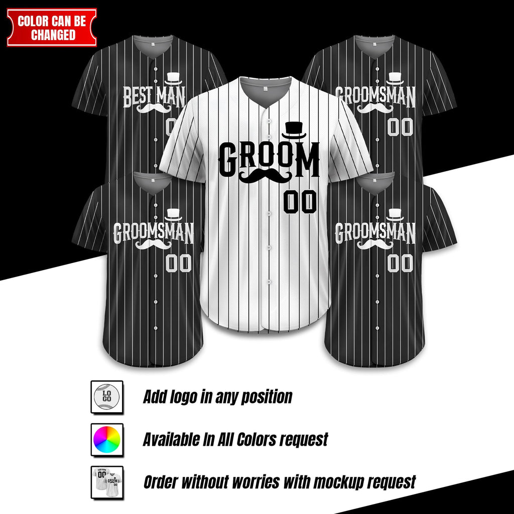 Custom Name Number Groom Jersey Shirts, Custom Best Man Jersey, Groom Shirts Matching, Groomsman Proposal, Bachelor Party Groomsmen Jersey,