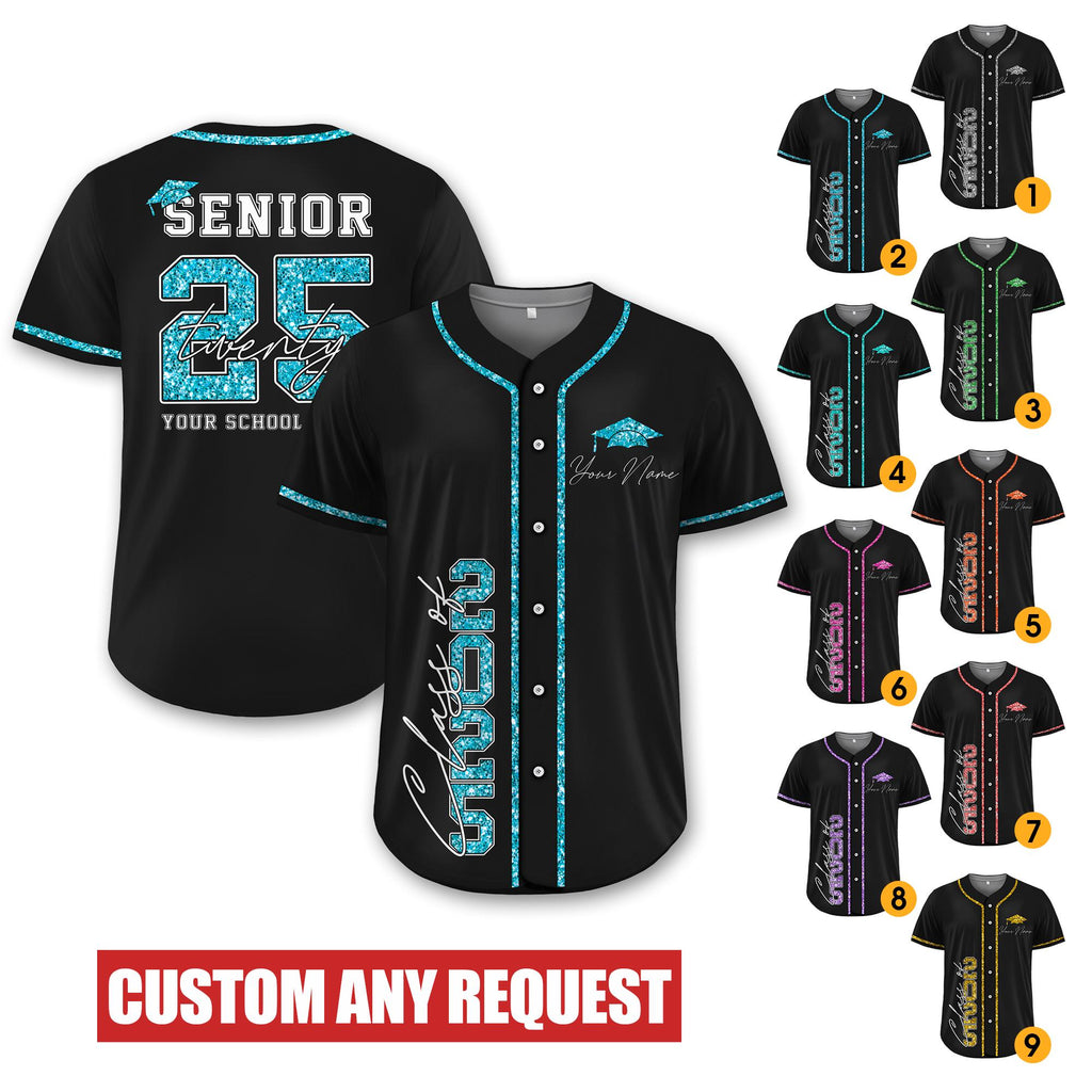 Personalized Name Senior Baseball Jersey for Adult Kid, Custom Class Of 2025 Jersey, Graduation College High School, Senior 2025 Graduation