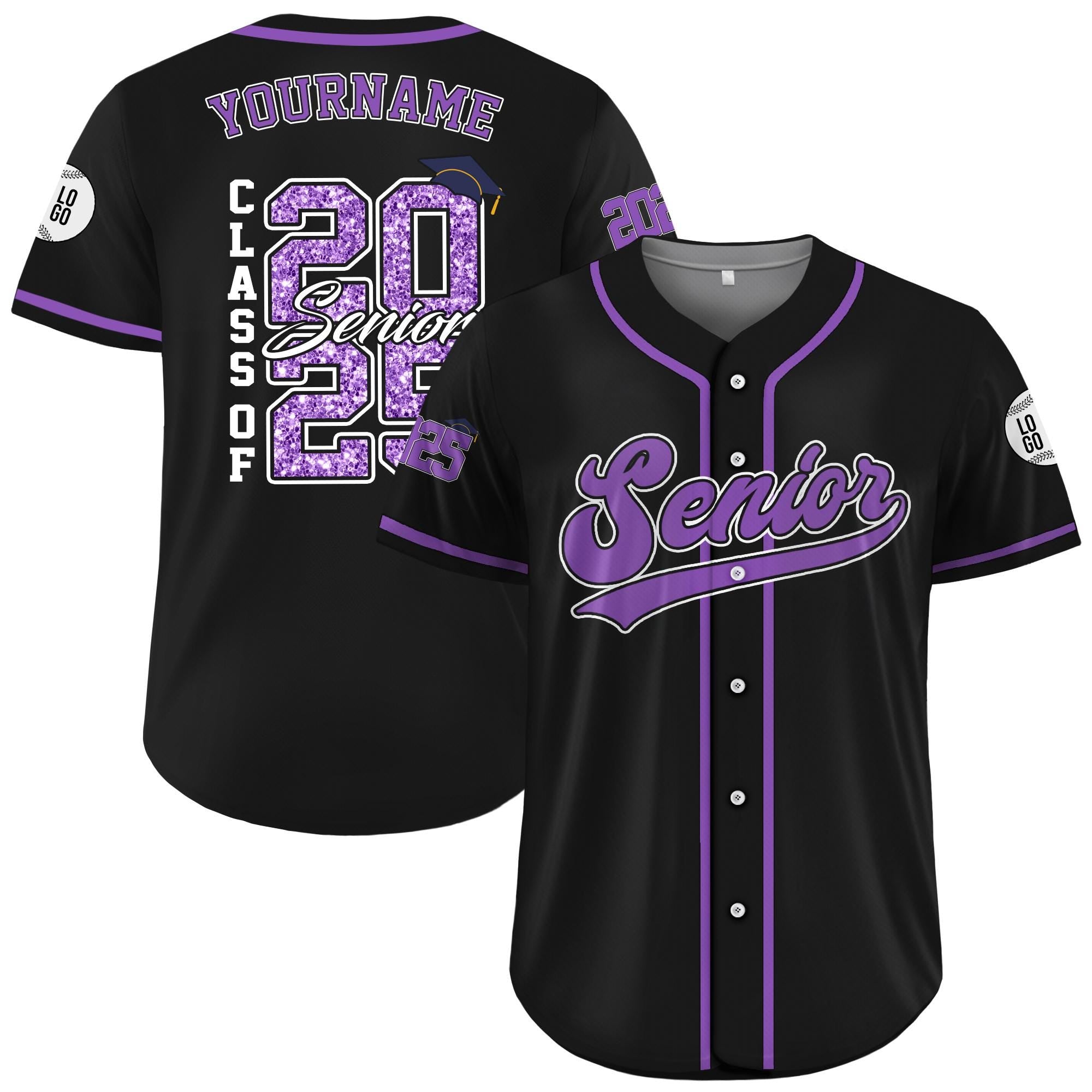 Custom Senior 2025 Baseball Jersey, Personalized High School Graduation Shirt, Class of 2025 College Senior Gift, Graduation College Jersey