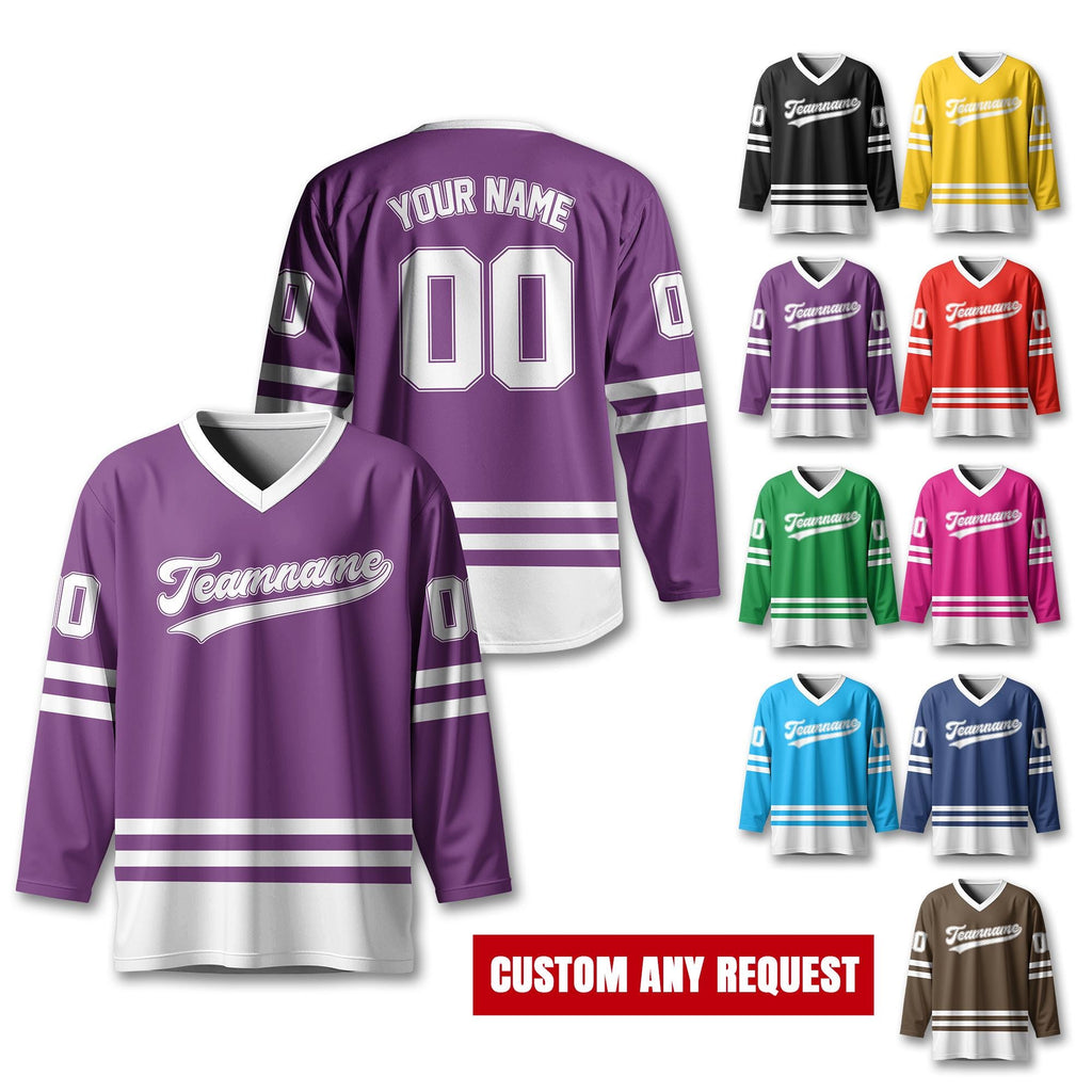 Custom Ice Hockey Jersey For Men Women, Personalized Name Number Hockey Jersey Shirt, Hockey Jersey Sport Team Uniform for Hockey Fans Gift