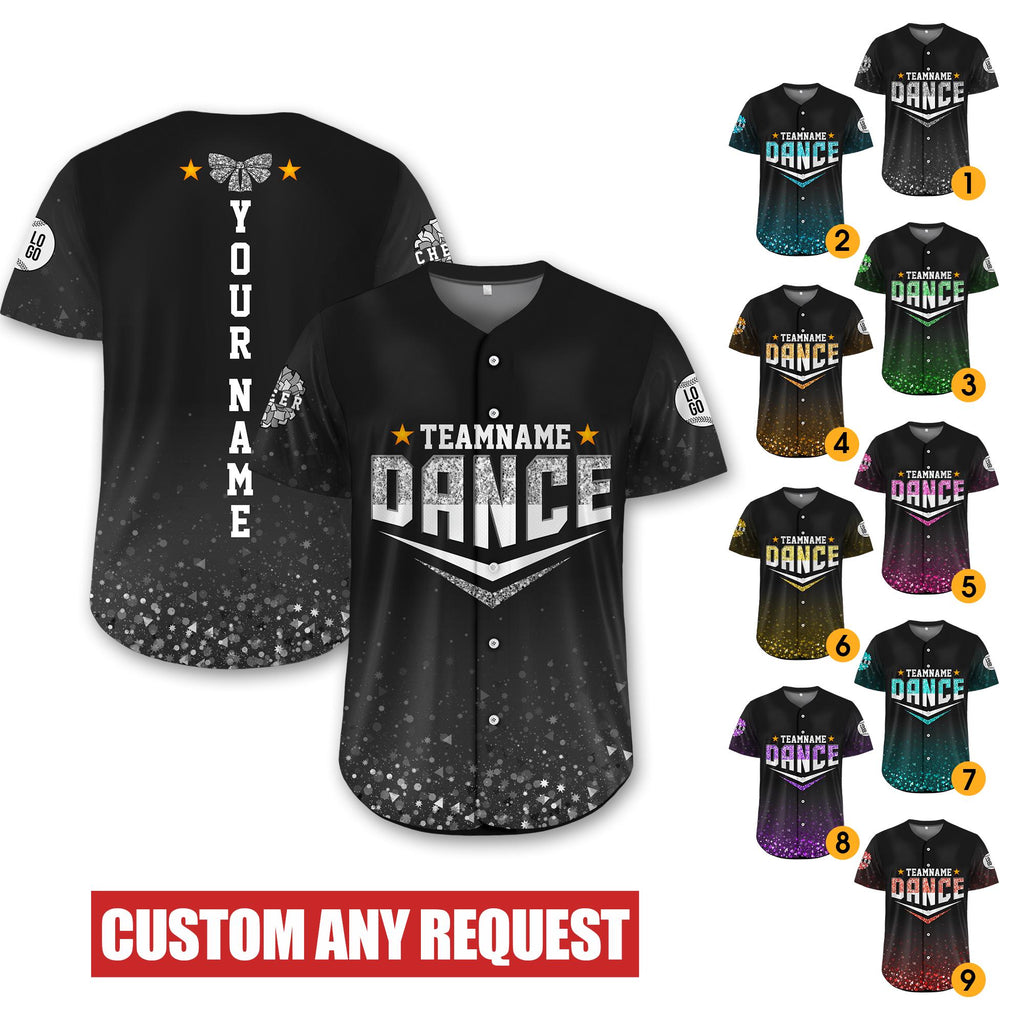 Custom Cheer Baseball Jersey with Team Name Number for Adult Kid, Custom Name Cheer Dance Shirt For Cheerleader, Cheerleading Mom Shirts