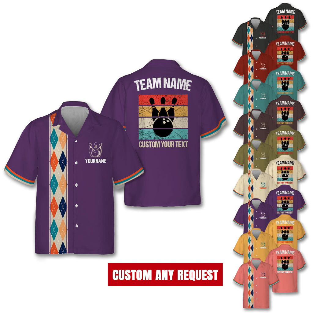 Personalized Retro Bowling Shirt for Adult Youth Kid, Custom Name Vintage shirt button down, Matching Bowling Team Shirt, Vintage shirts 90s