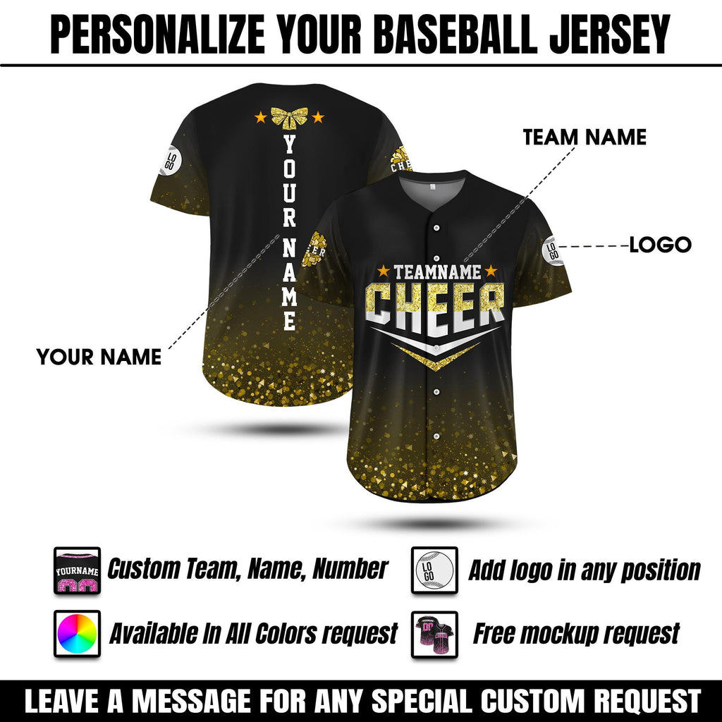 Custom Glitter Baseball Jersey with Team Name for Adult Kid, Custom Name Cheerleading Shirt For Cheerleader,Dance Team Outfit,Cheer Mom Gift