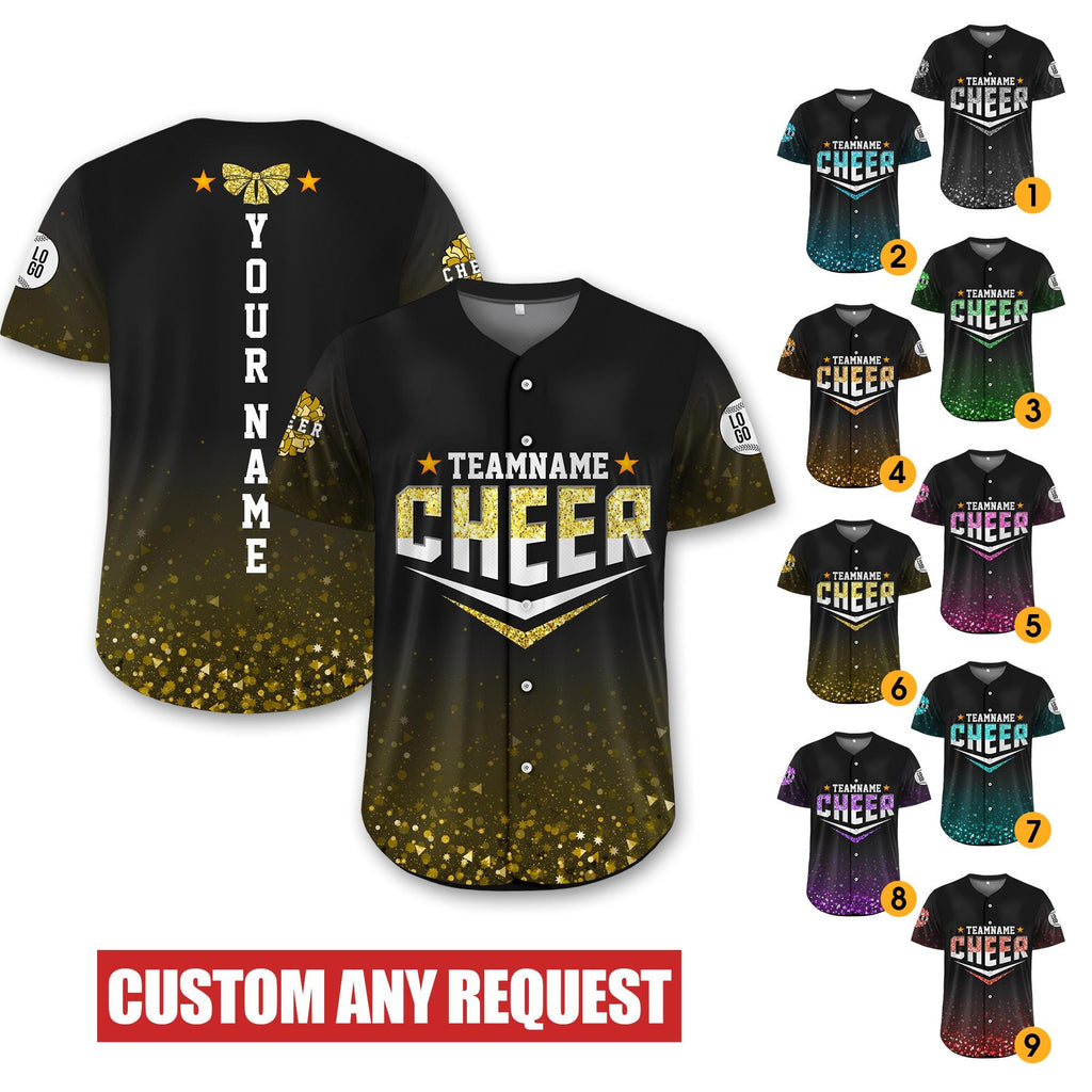 Custom Glitter Baseball Jersey with Team Name for Adult Kid, Custom Name Cheerleading Shirt For Cheerleader,Dance Team Outfit,Cheer Mom Gift