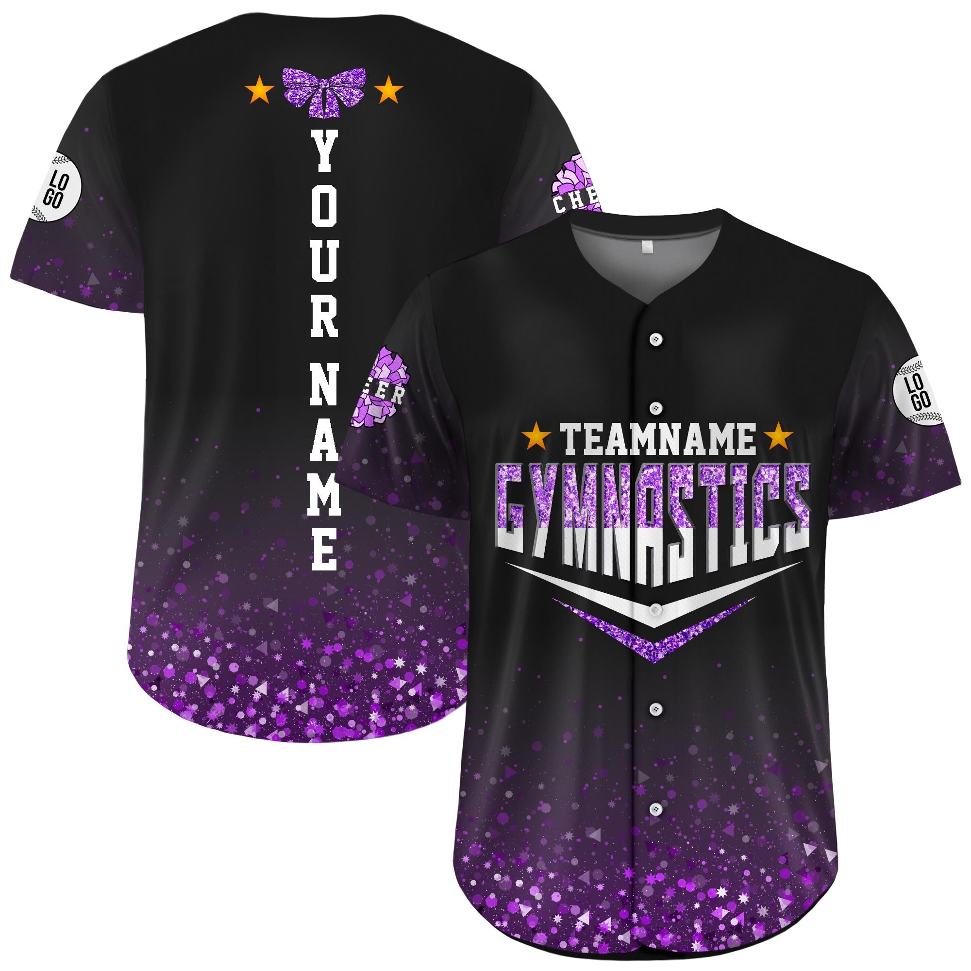 Personalized Cheerleading Glitter Baseball Jersey for Kids Adults, Custom Dance Mom Shirt, Gymnastics Mom Gift, Matching Cheer Team Jersey