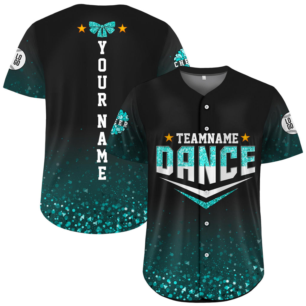 Personalized Sparkle Dance Mom Baseball Jersey,Custom Team Cheer Shirt Glitter Dance Squad Outfit,Matching Cheerleading Jersey for Adult Kid
