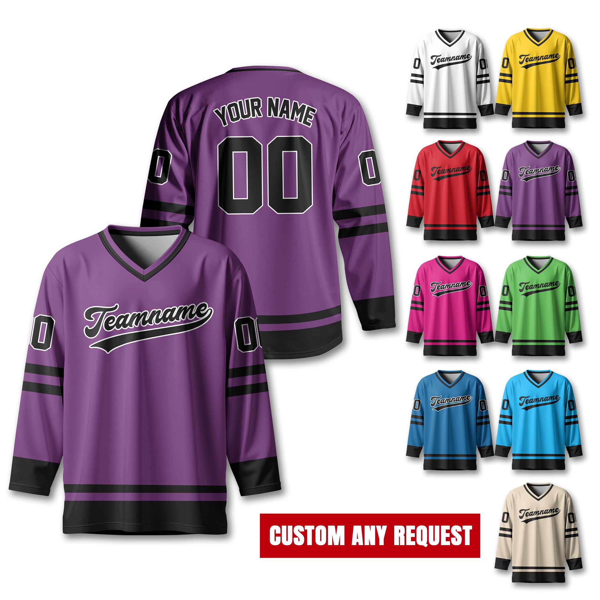 Personalized Ice Hockey Jersey For Men Women, Custom Name Number Hockey Jersey Shirt, Hockey Jersey Sport Team Uniform for Hockey Fans Gift