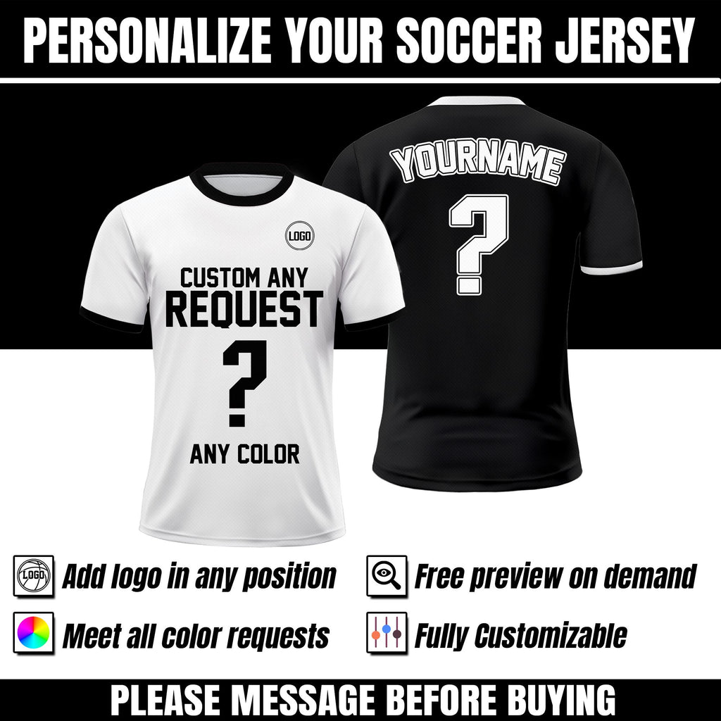 Custom Soccer Jersey for Men Women Youth Kid Team Uniform, Personalized Jersey with Team Name Number, Custom Any Request