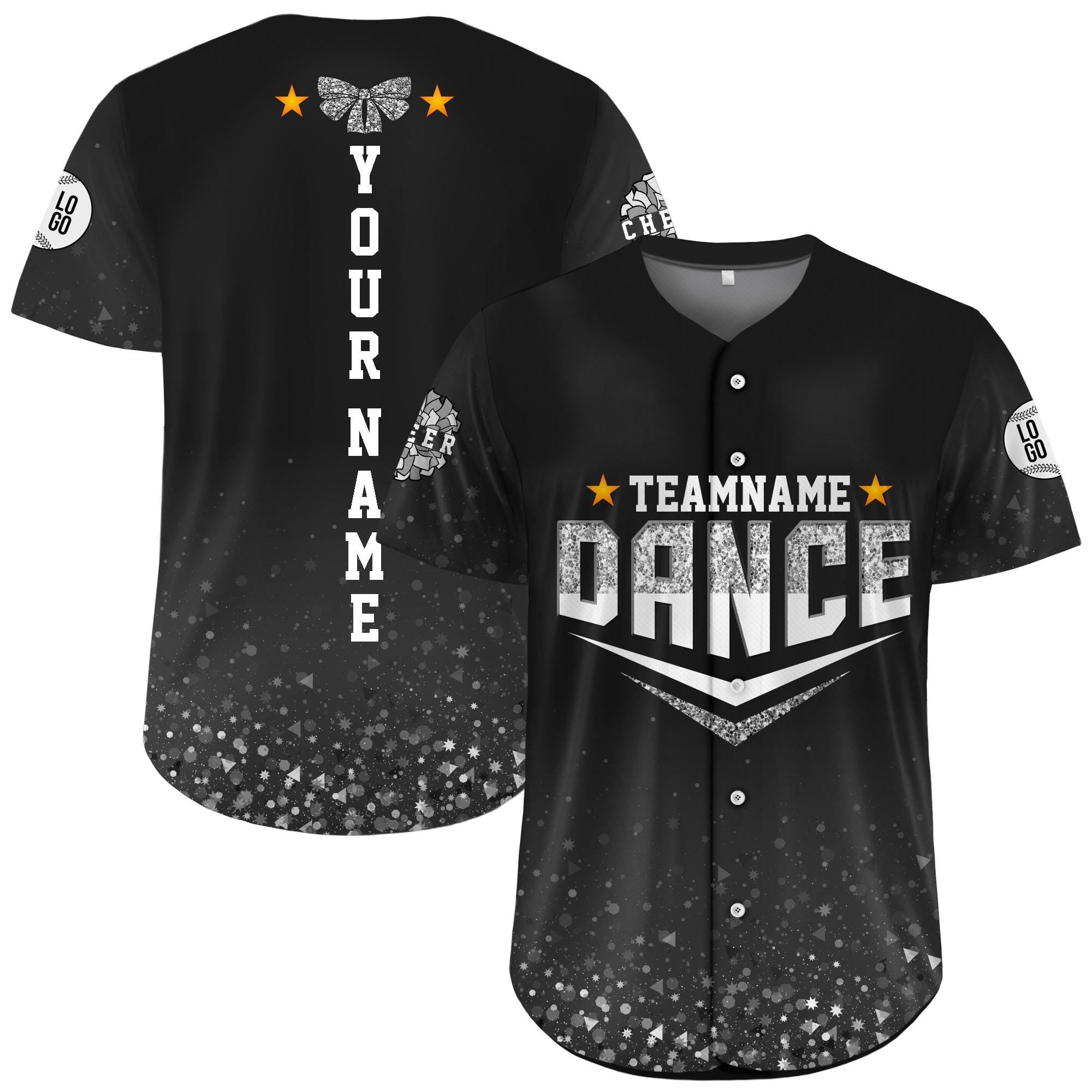 Custom Cheer Baseball Jersey with Team Name Number for Adult Kid, Custom Name Cheer Dance Shirt For Cheerleader, Cheerleading Mom Shirts