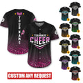 Custom Name Glitter Team Baseball Jersey, Personalized Cheer Shirt with Team Name, Dance Team Outfit, Cheer Mom Gift, Gymnastics Fan Shirt