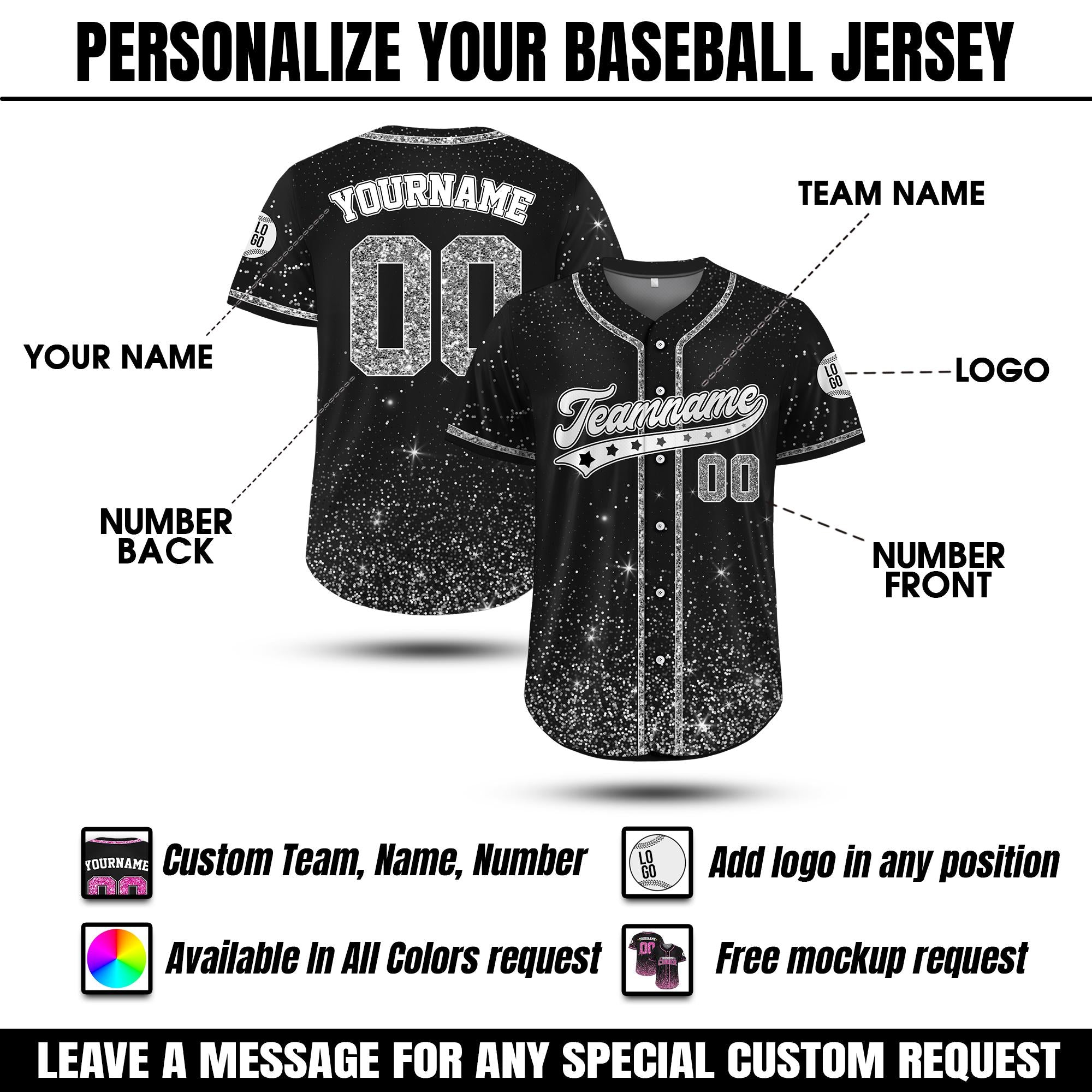 Custom Name Glitter Cheerleading Jersey, Personalized Baseball Team Shirt, Cheer Mom Gift, Matching Dance Team Outfit, Gymnastics Fan Jersey