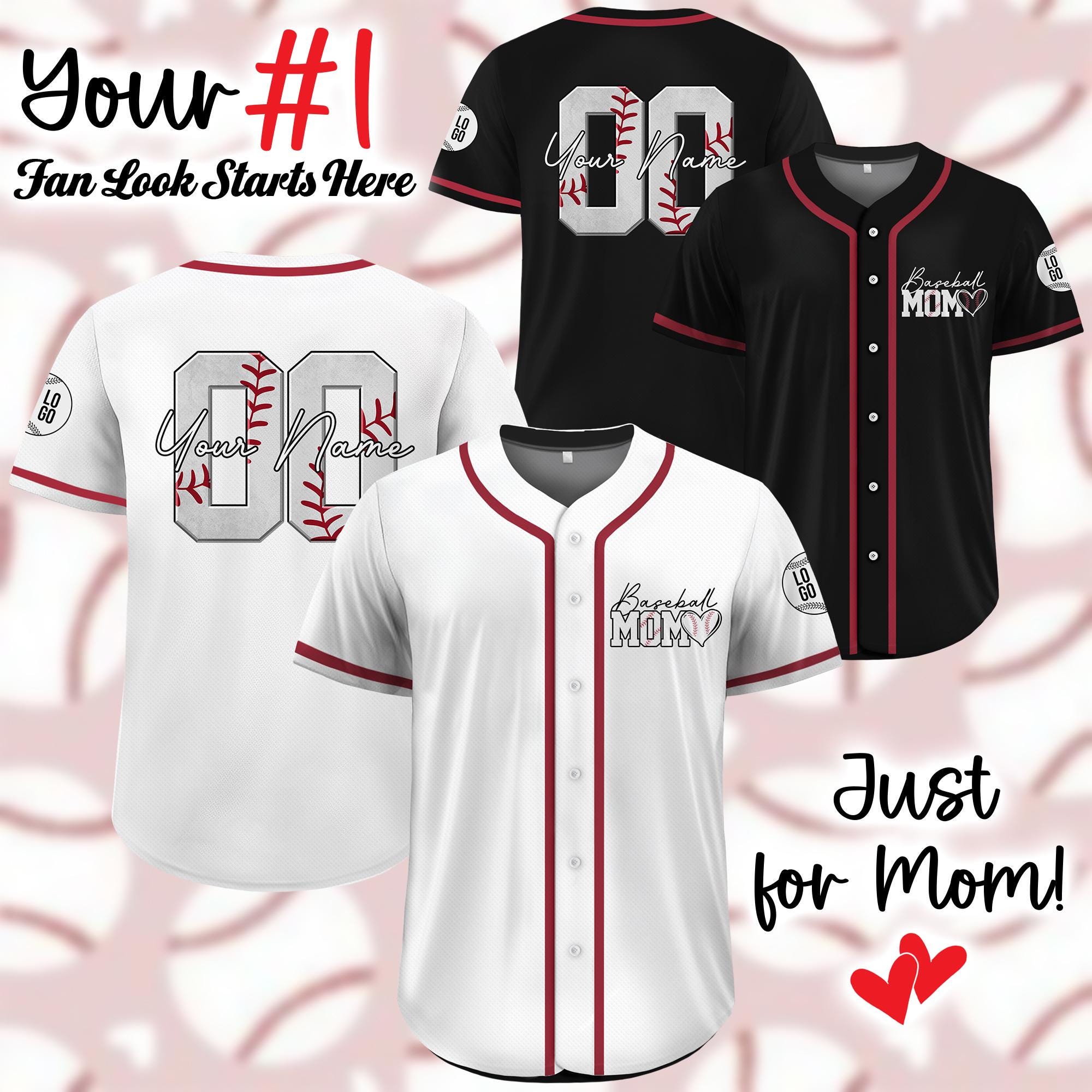 Custom Baseball Mom Jersey, Personalized Name & Number Mothers Day Baseball Jersey, Baseball Senior Mom Jersey, Gifts for Mom on Mothers Day