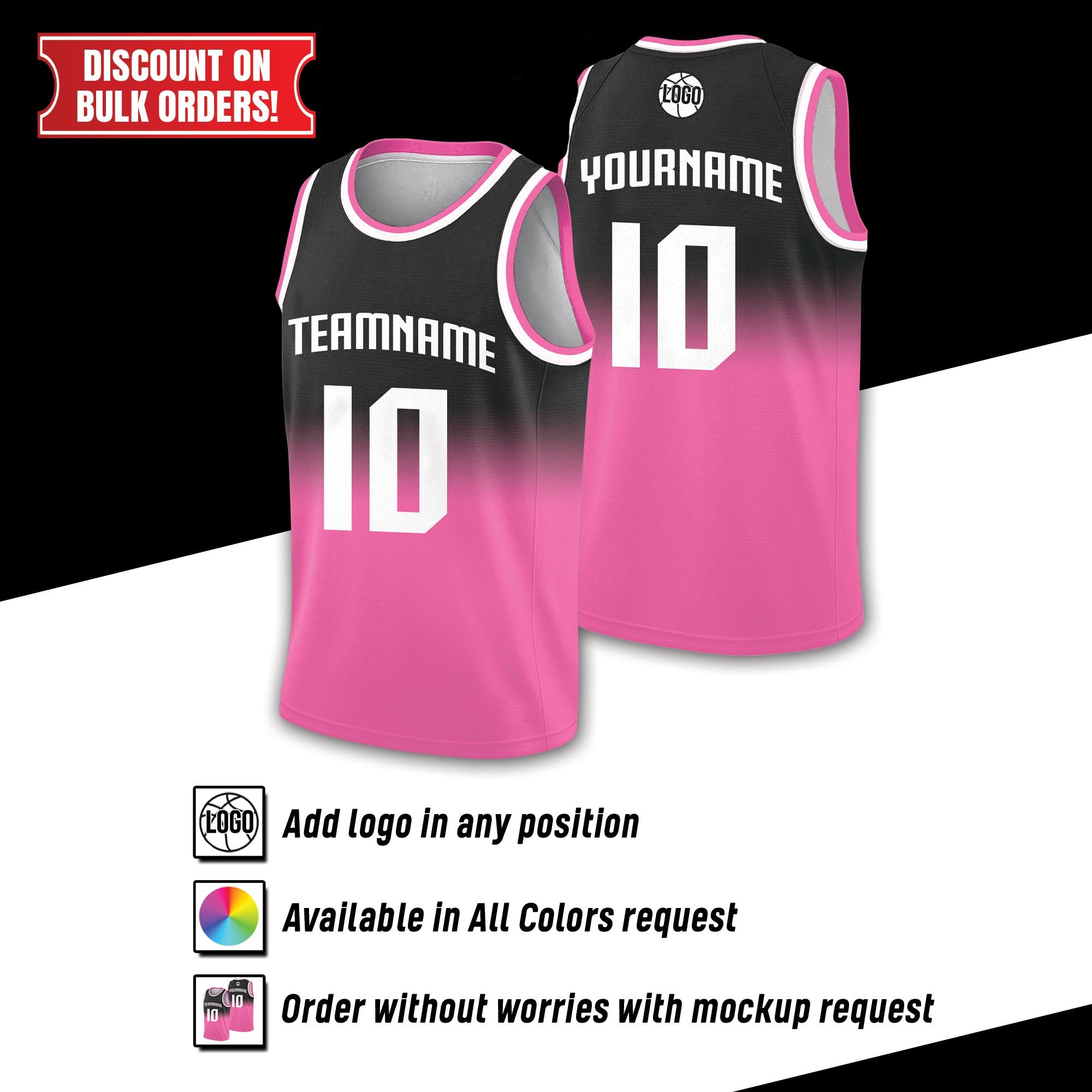 Personalized Team Name Number Logo For Adult Kid Youth Jersey Tank Top, Custom Gradient Basketball Jersey Shirt, Gifts For Basketball Lover
