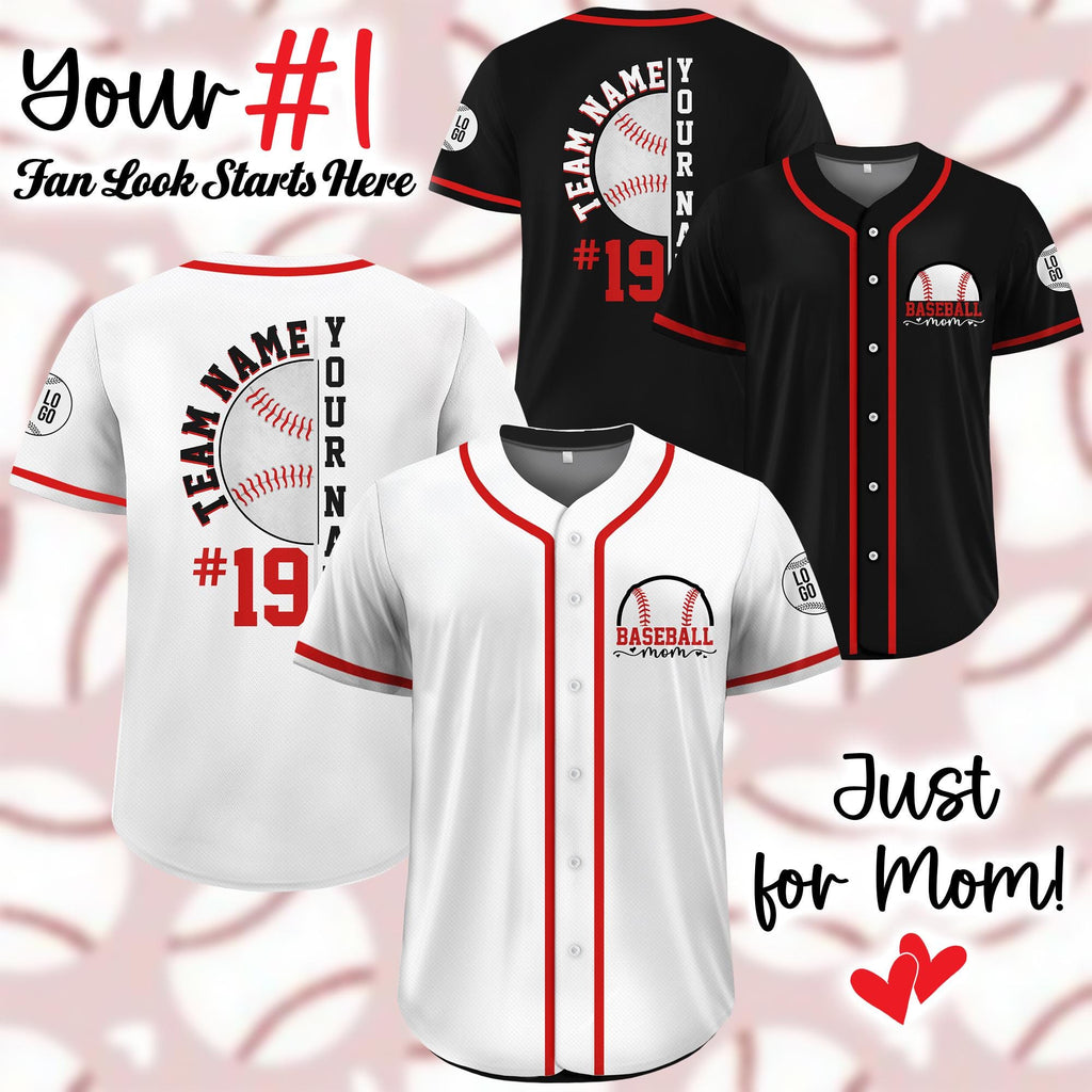 Custom Baseball Mom Jersey, Personalized Name & Number Mothers Day Baseball Jersey, Baseball Senior Mom Jersey, Gifts for Mom on Mothers Day