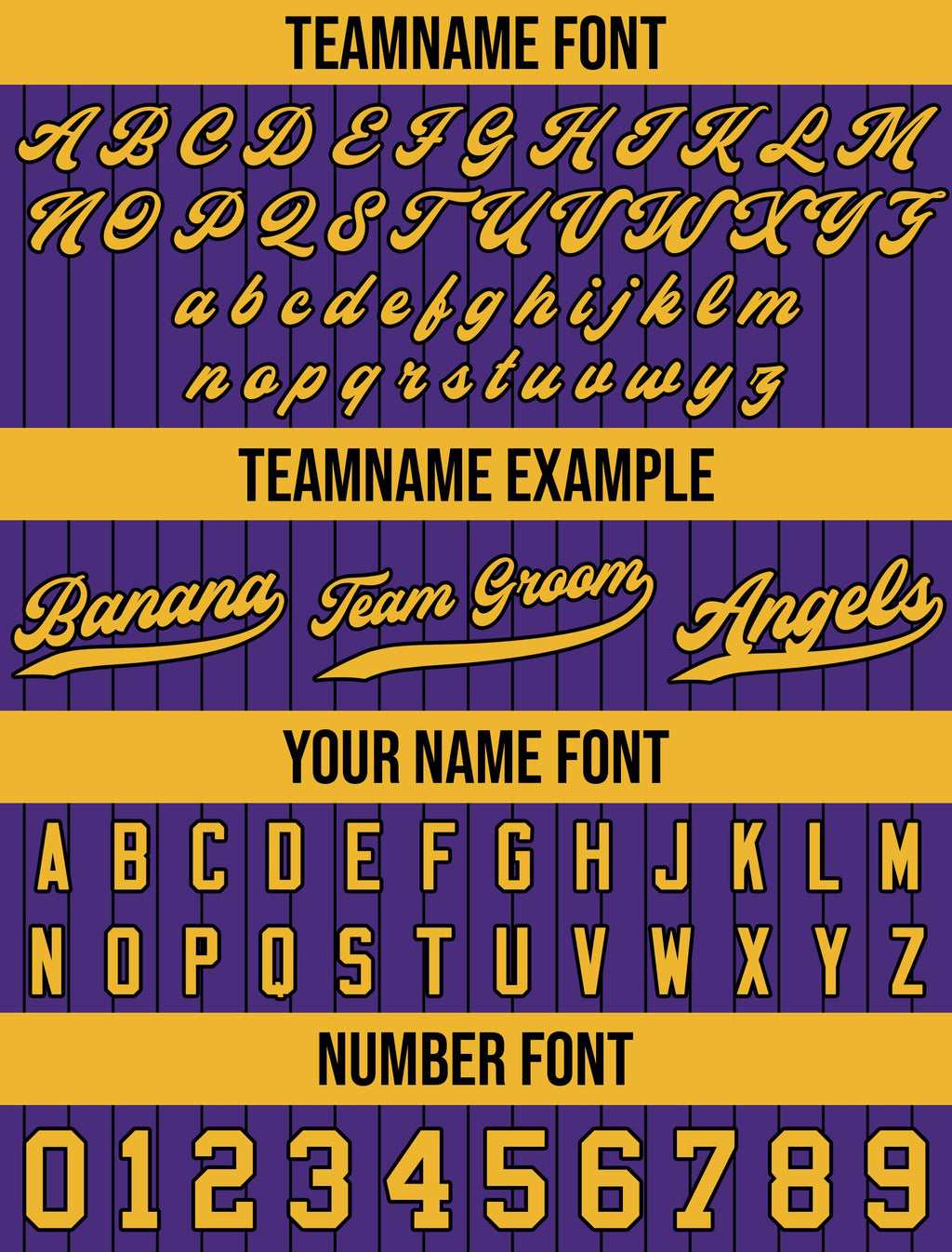 Custom Baseball Jersey with Teamname Name Number, Custom Jersey for Adult Youth Kid, Personalized Pinstripe Button Down Purple Yellow Jersey