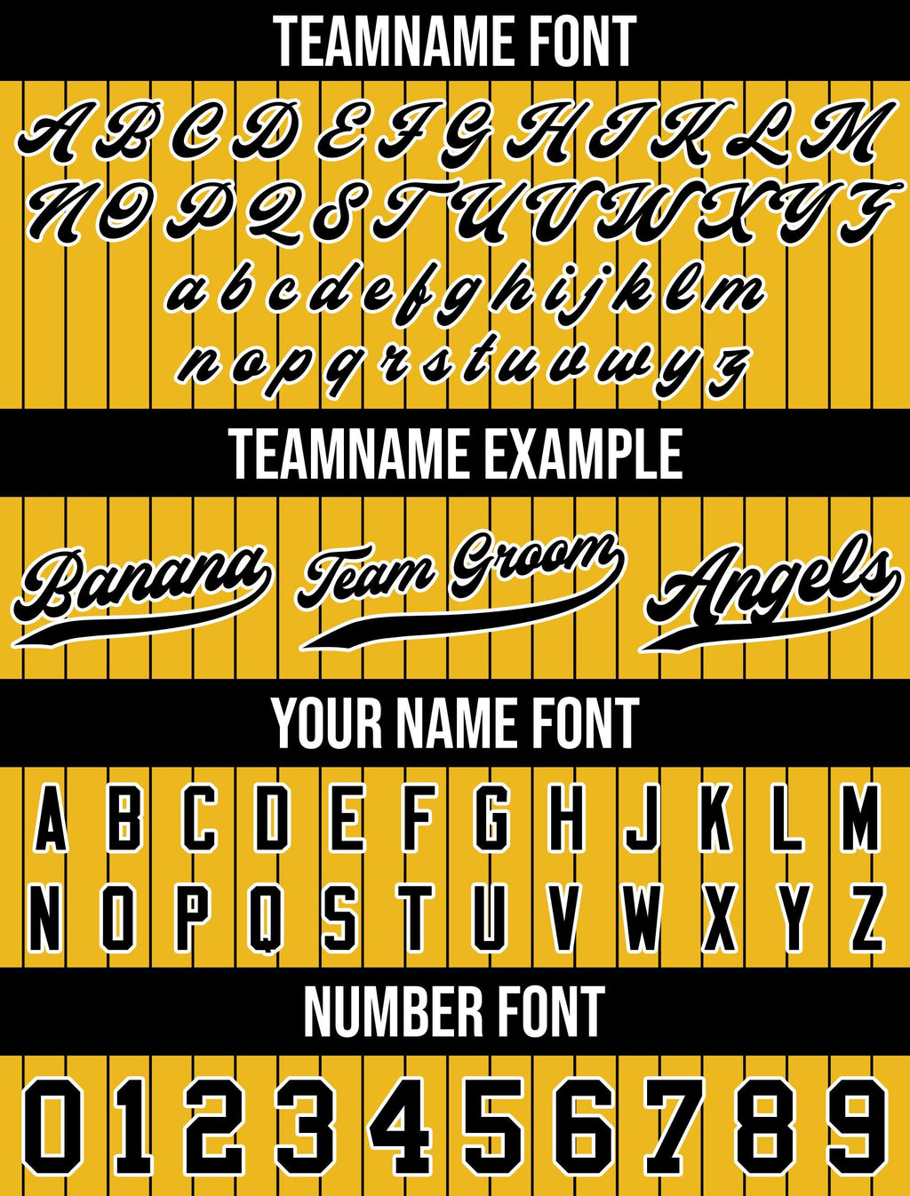 Custom Baseball Jersey with Teamname Name Number, Jersey for Men Women Youth, Personalized Pinstripe Yellow Black Button Down Jersey