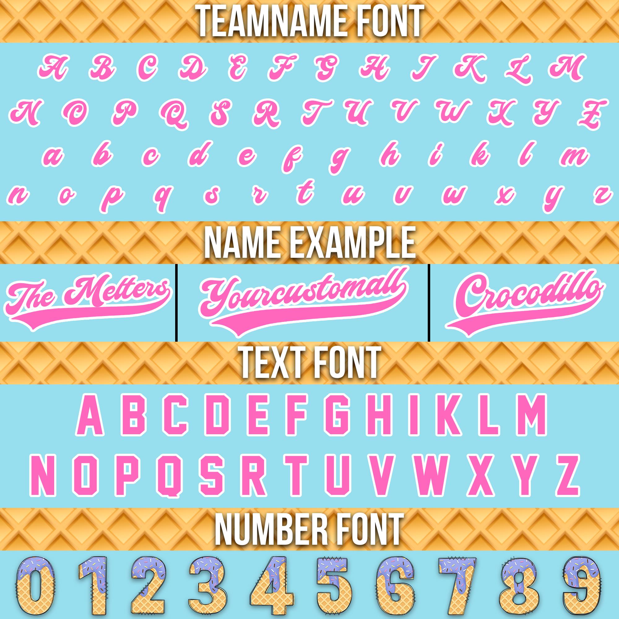 Personalized Name Number Ice Cream Drip Baseball Jersey for Men Women Youth Kid, Custom Sprinkle Drip Baseball Jersey Family Matching Jersey