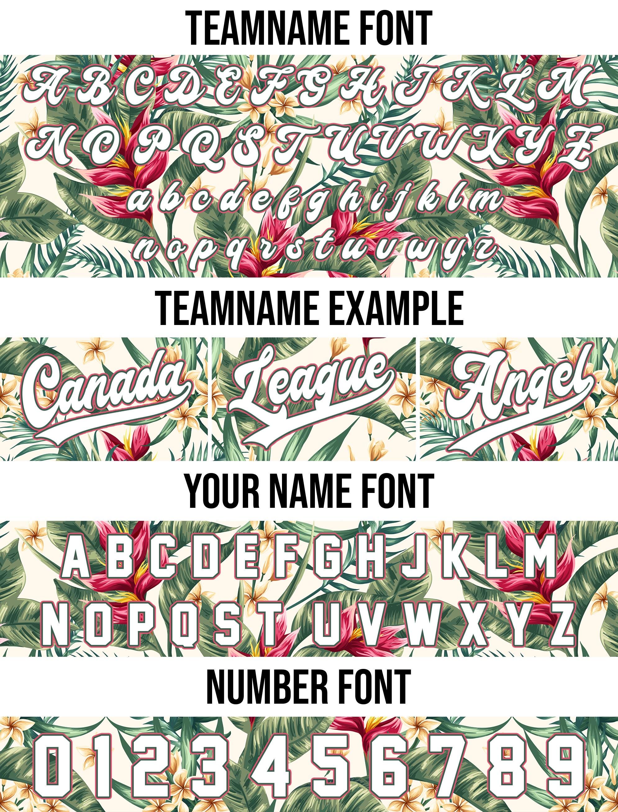 Personalized Hawaiian Baseball Jersey with Team Name Number Logo, Custom Beach Vacation Tropical Pattern Jersey, Leaf Shirt Baseball Jersey