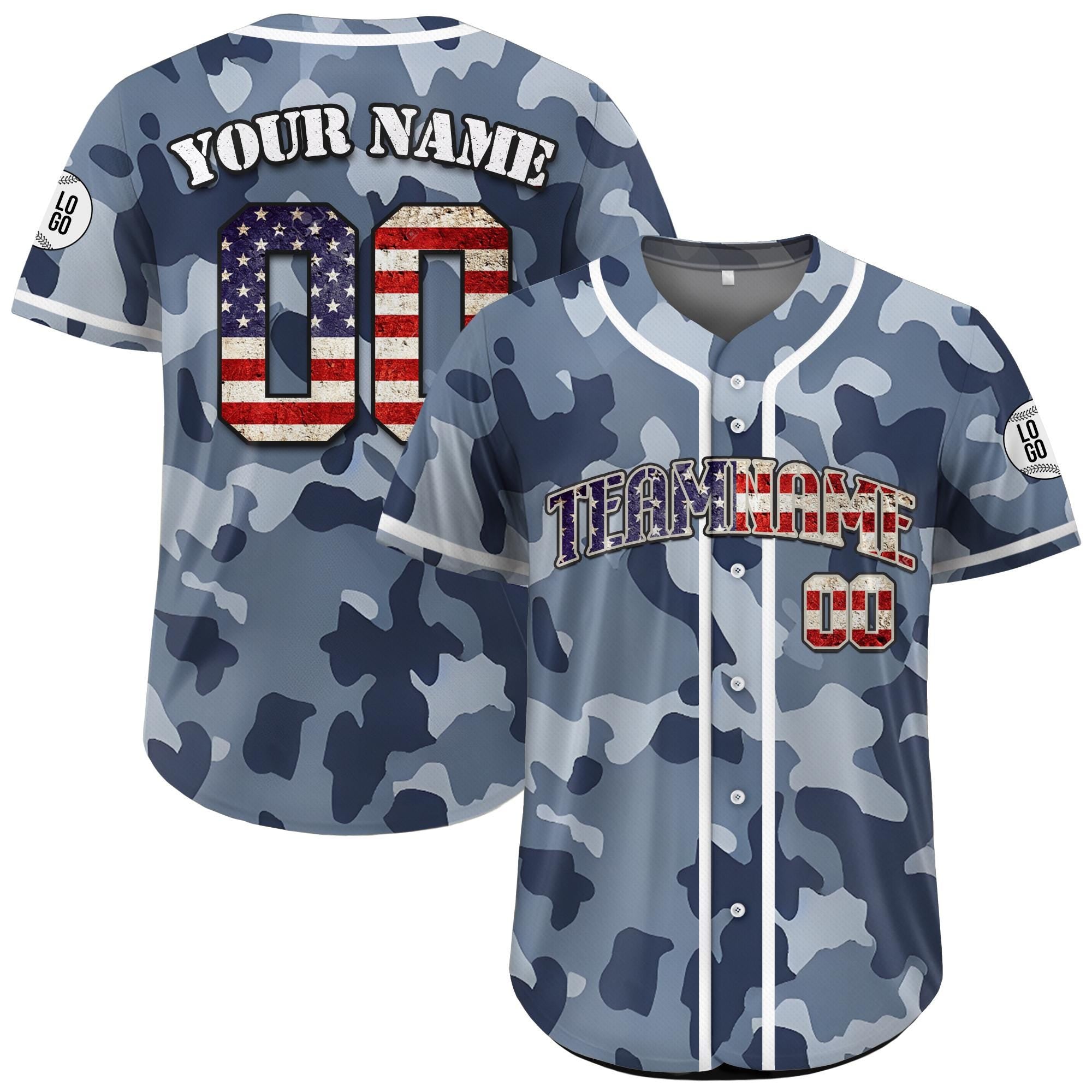 Custom Name Camo Baseball Jersey, Personalized Camouflage Jersey Uniform For Men Women Youth Kid, Patriotic jersey Gifts, Retro Dad shirt