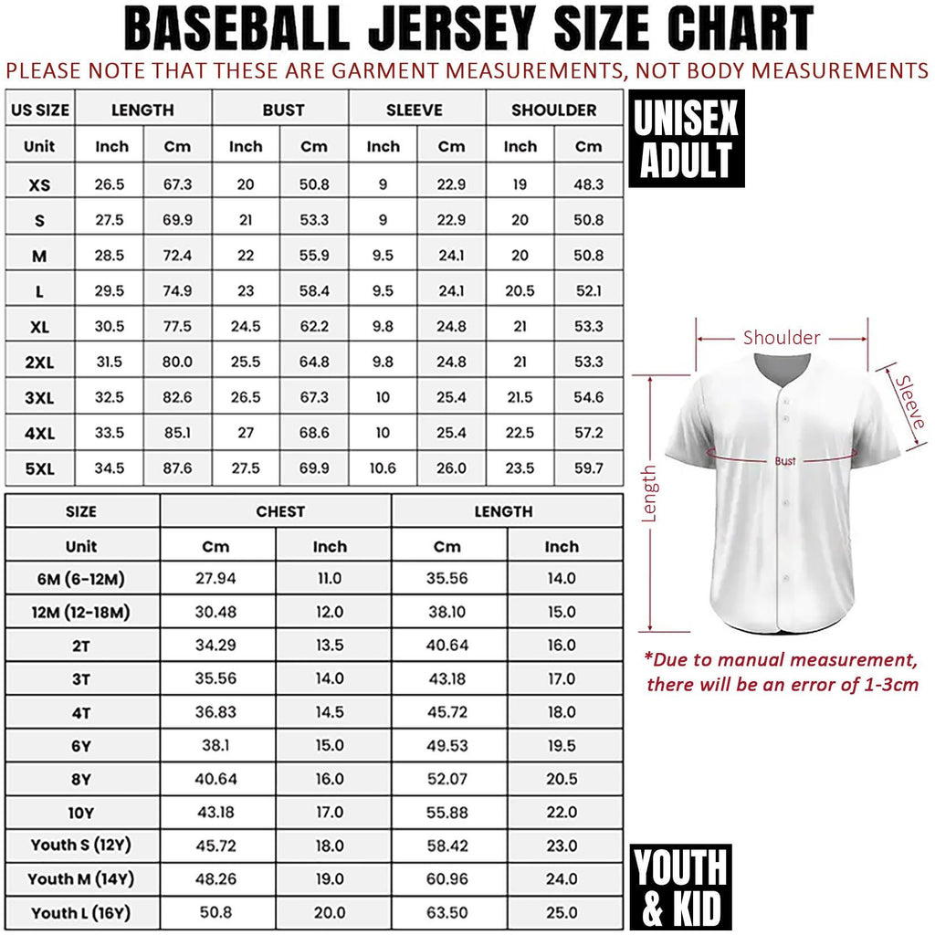 Custom Baseball Jersey with Teamname Name Number Jersey Shirt for Men Women Youth,Personalized Split Button Down Jerseys Printed White Black