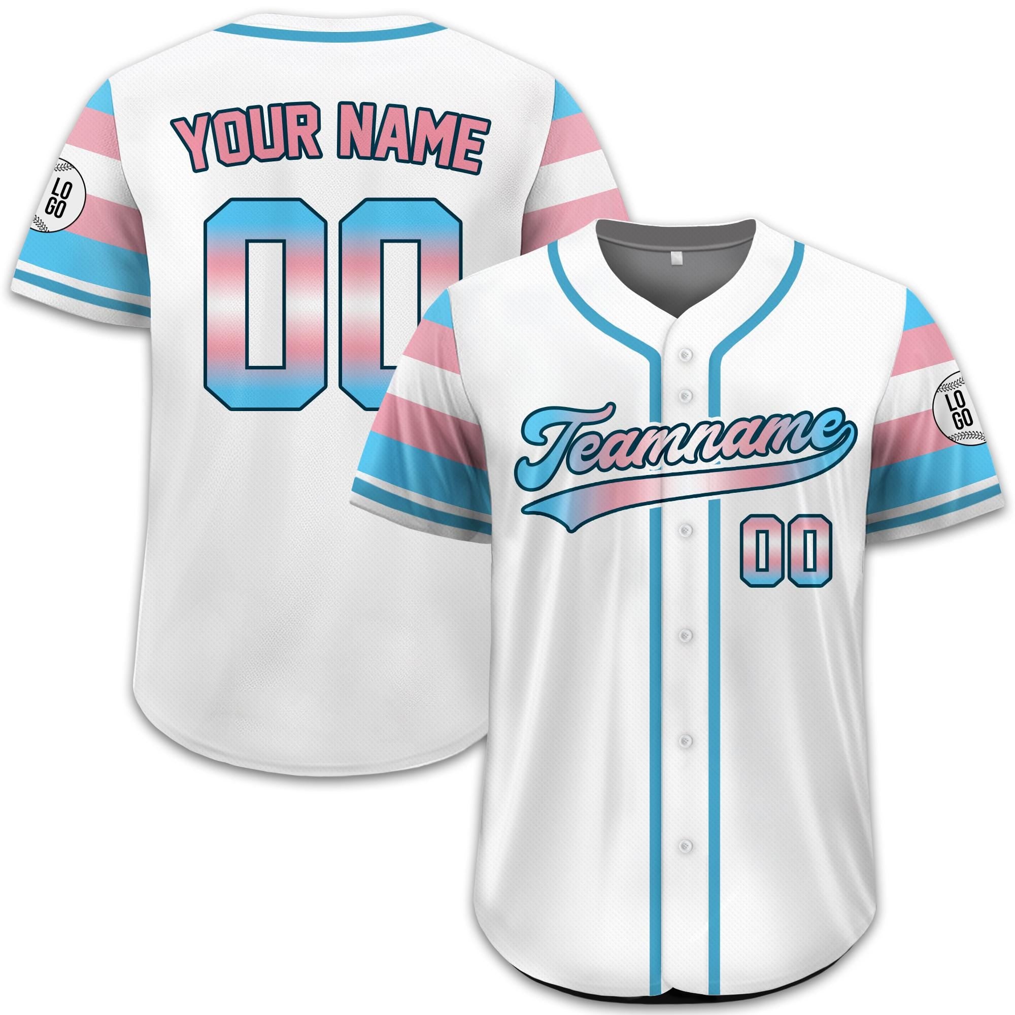 Personalized LGBTQ Pride Month Baseball Jersey, Custom LGBT Support Baseball Jersey Shirt, Gift for Pride, Custom Trans Rights Jersey Shirt