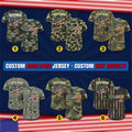 Custom Camouflage Baseball Jersey, Personalized Camo Jersey Uniform For Men Women Youth Kid, Gift for Father's Day, Custom Hunting Shirt