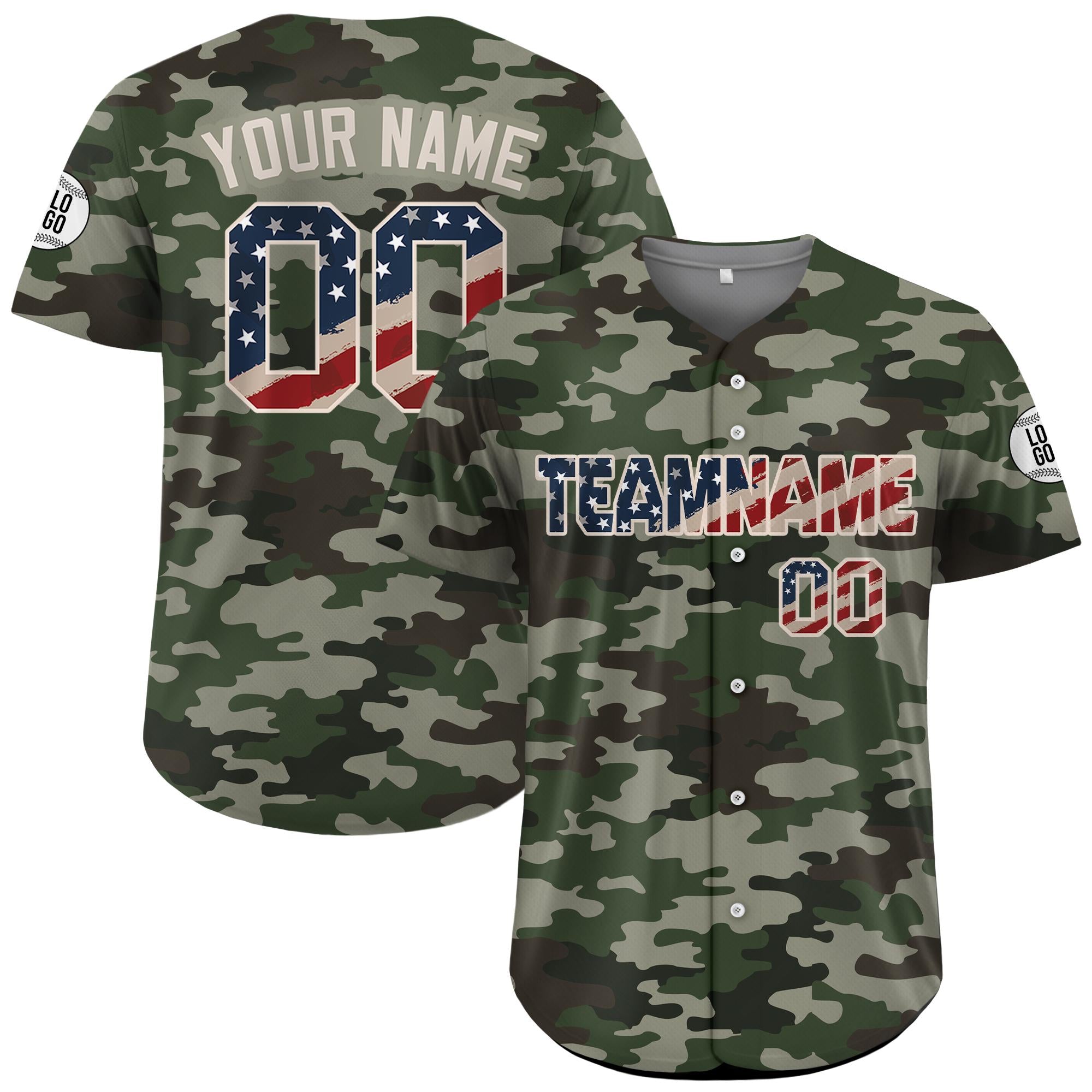 Custom Camouflage Baseball Jersey, Personalized Camo Jersey Uniform For Men Women Youth Kid, Gift for Father's Day, Custom Hunting Shirt