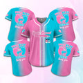 Personalized Gradient Baby Reveal Baseball Jersey for Adult Kid, Custom Gender Reveal Jersey, Reveal Party Jersey, Family Matching Outfits