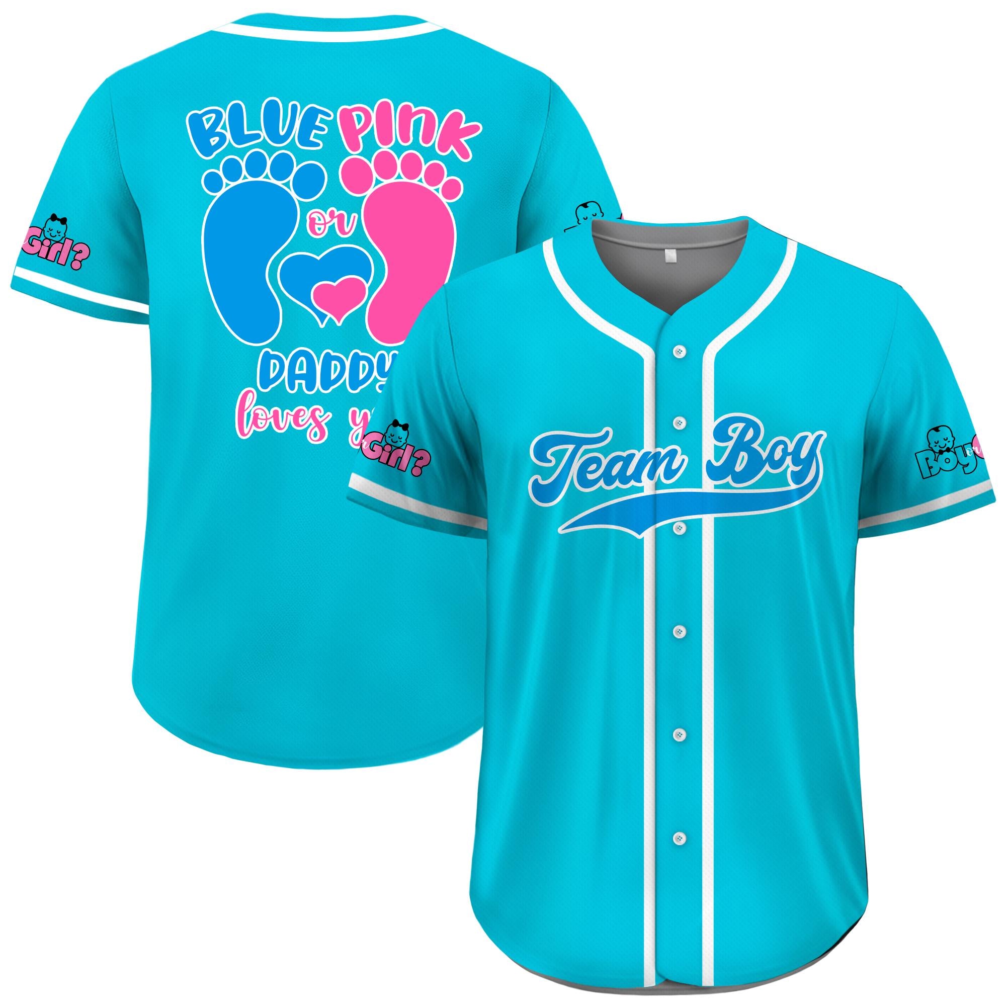 Personalized Baby Reveal Baseball Jersey Family Matching, Custom Gender Reveal Jersey, Gender Reveal Party Jersey, Family Matching Outfits