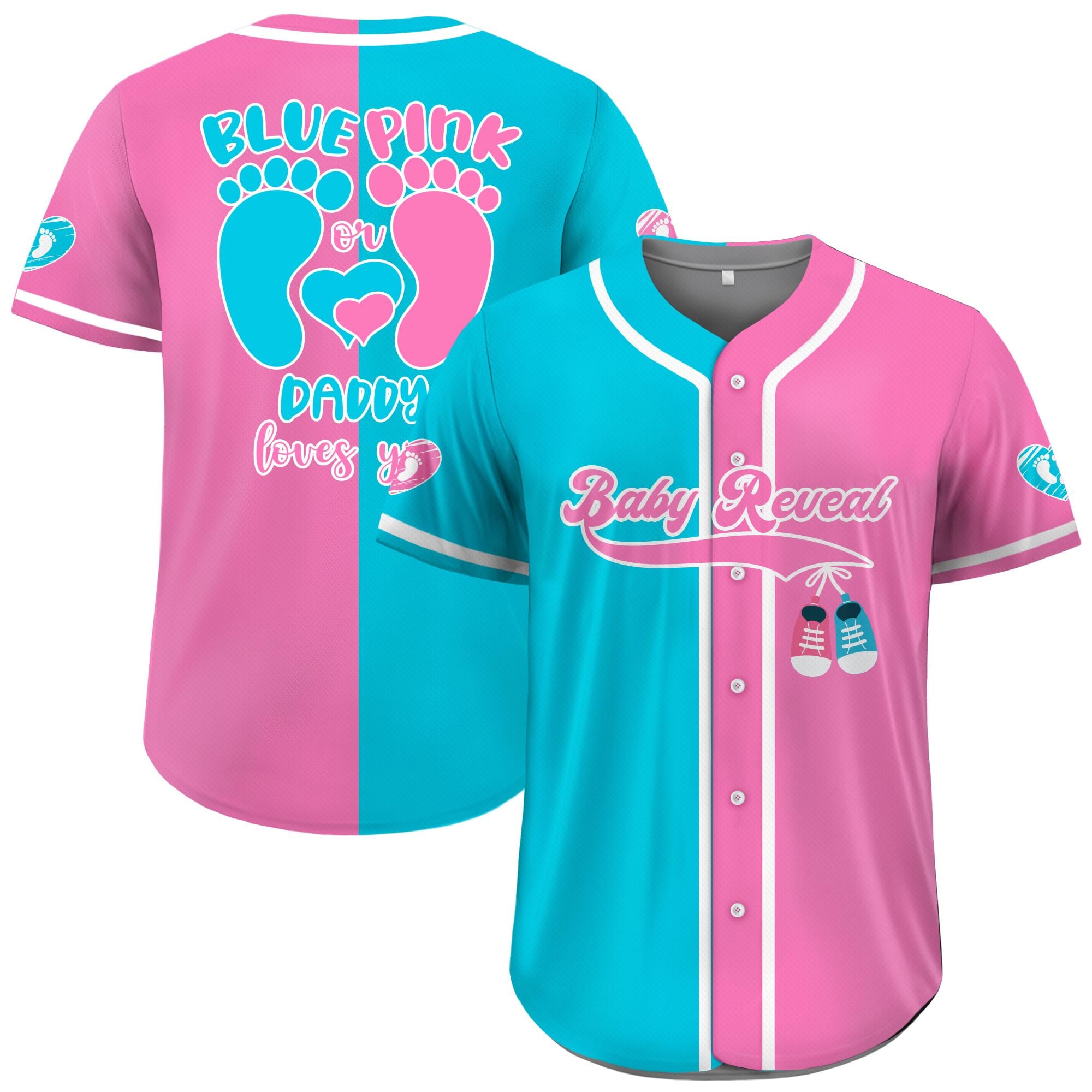 Personalized Baby Reveal Baseball Jersey for Men Women Youth Kid, Custom Gender Reveal Jersey, Reveal Party Jersey, Family Matching Outfits