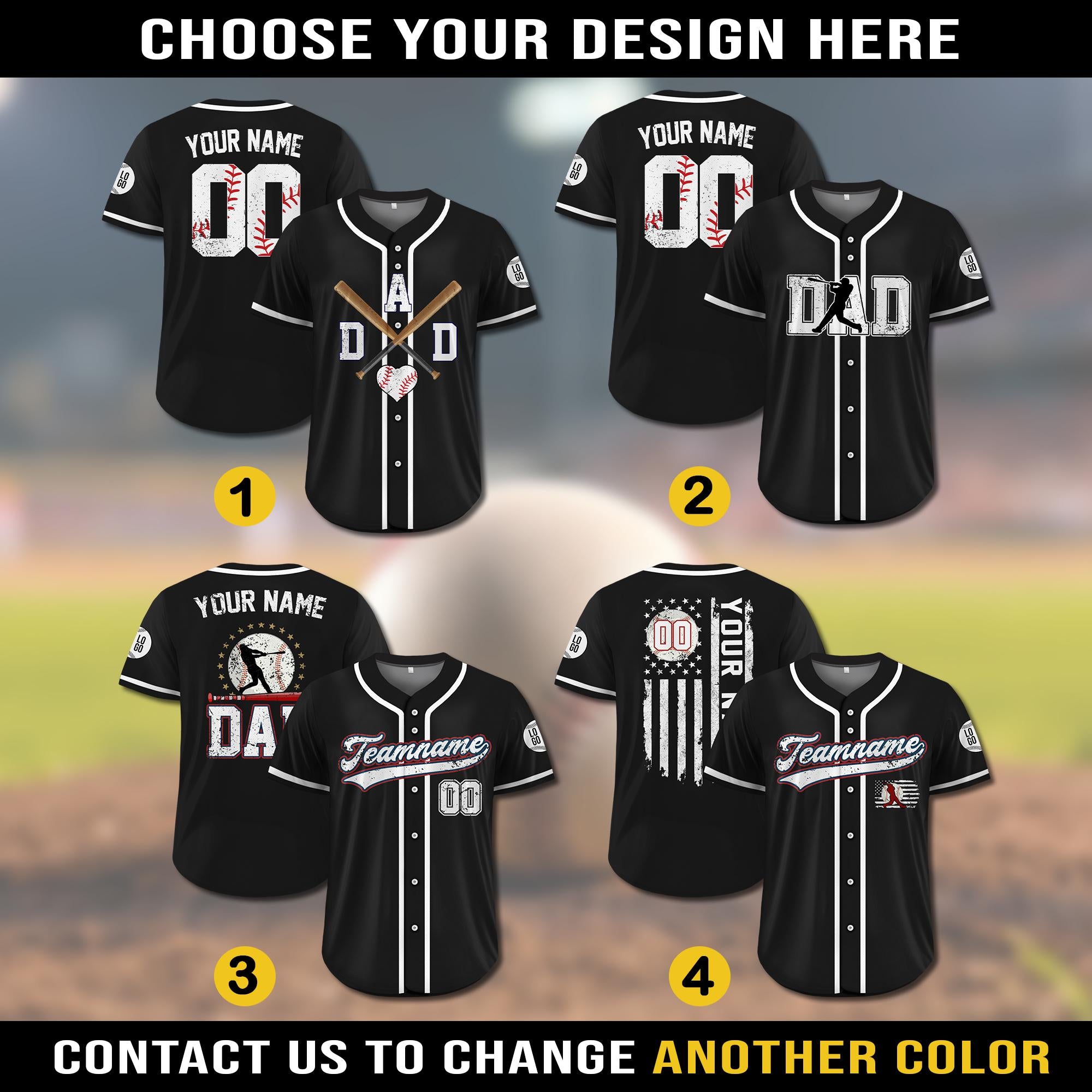 Personalized Dad Baseball Jersey, Custom Dad Shirt with Names Numbers, Baseball Dad Apparel, Father's Day Gift for Dad, Husband, Grandpa