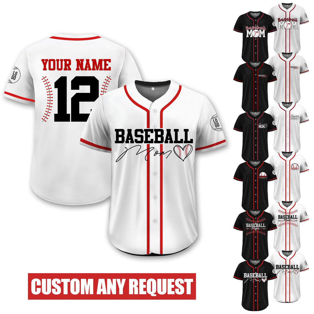 Personalized Baseball Mom Baseball Jersey, Custom Baseball Mama Jersey Shirt For Mom, Game Day Baseball Jersey Happy Mothers Day Gifts