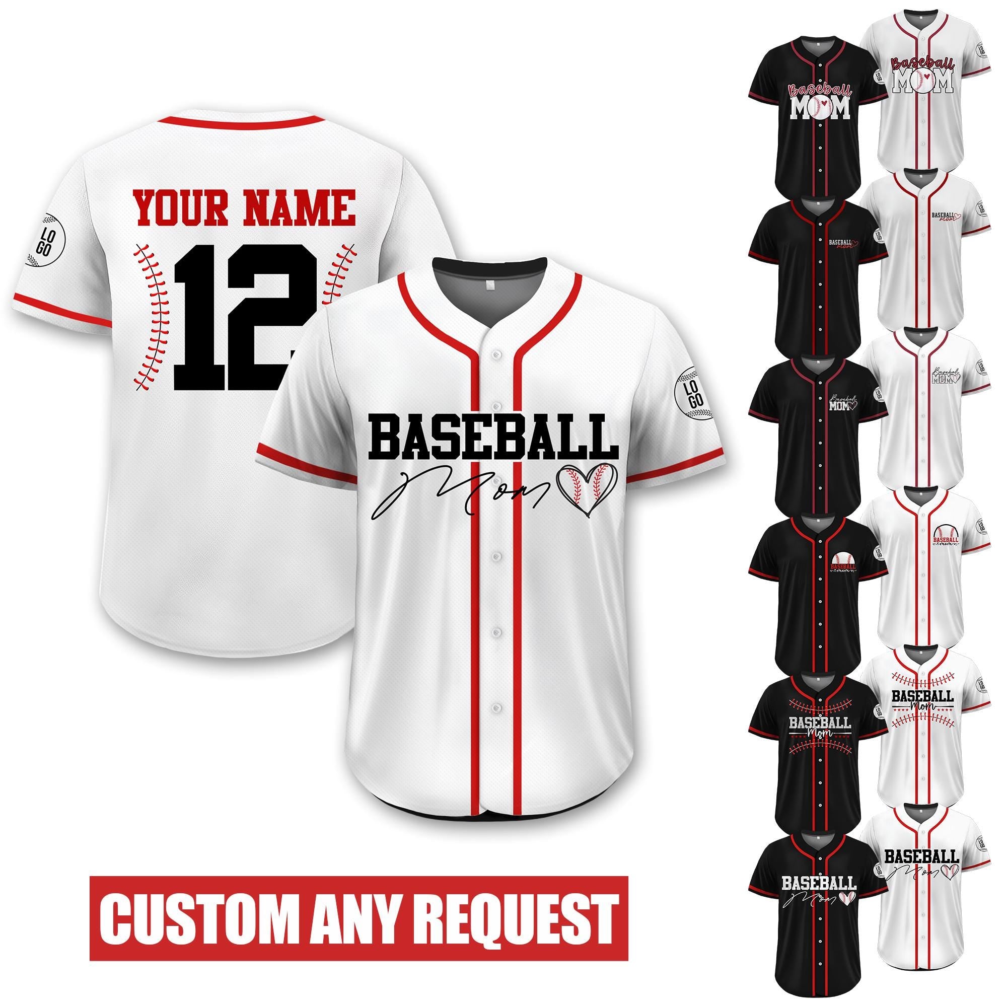 Personalized Baseball Mom Baseball Jersey, Custom Baseball Mama Jersey Shirt For Mom, Game Day Baseball Jersey Happy Mothers Day Gifts