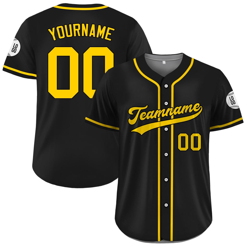 Custom Team Name Number Baseball Jersey for Adult Kid, Personalized Jersey Yellow White Black For Baseball Fan Gifts, Custom Jersey Request