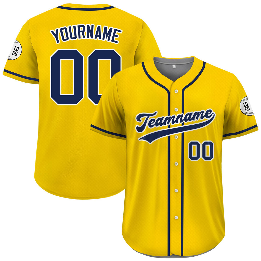 Custom Team Name Number Baseball Jersey for Adult Kid, Personalized Jersey Yellow White Black For Baseball Fan Gifts, Custom Jersey Request