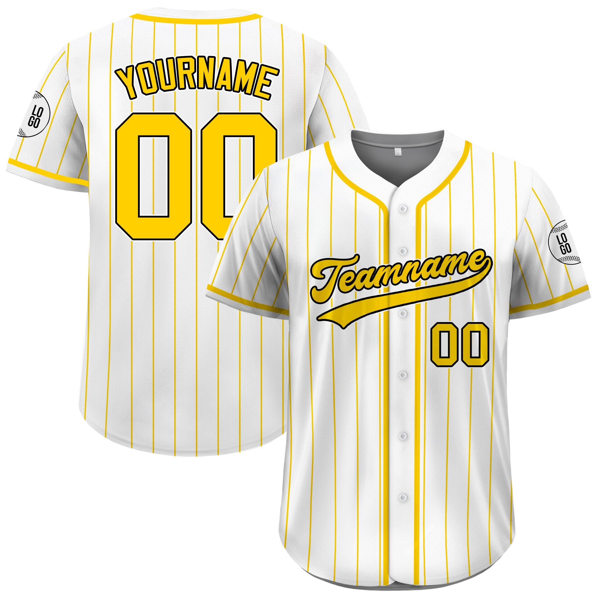 Custom Team Name Number Baseball Jersey for Adult Kid, Personalized Jersey Yellow White Black For Baseball Fan Gifts, Custom Jersey Request