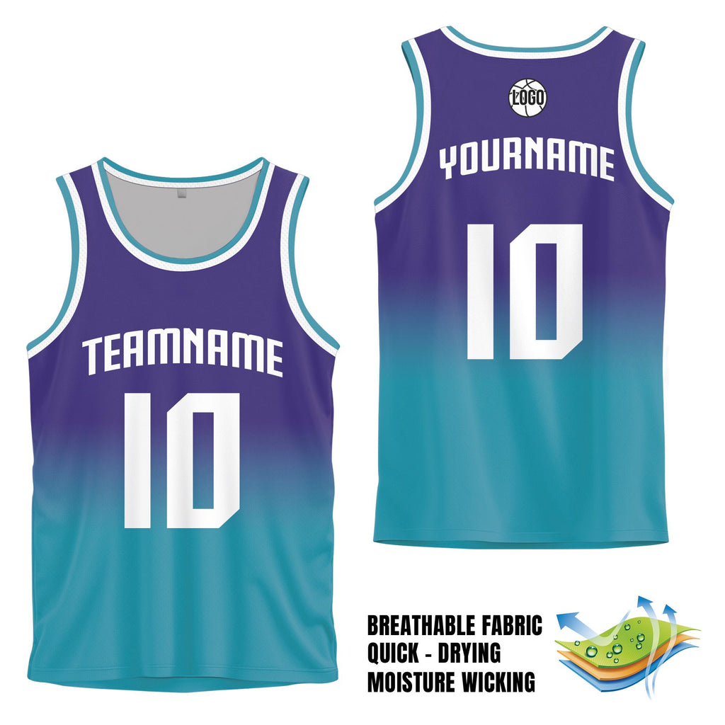 Personalized Gradient Basketball Jersey Team Name Number Jersey Shirt For Adult Kid Youth, Basketball Gifts for Dad, Game Day Jerseys