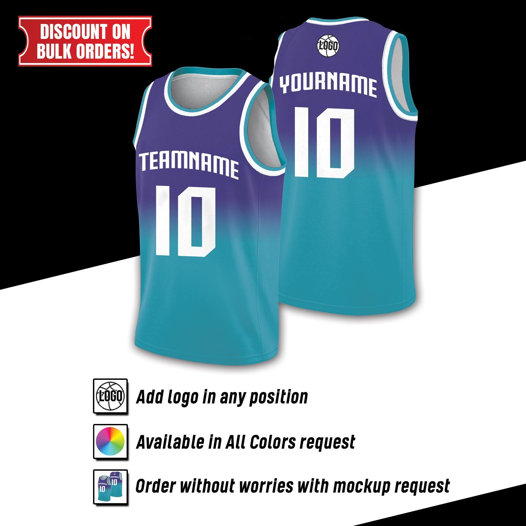 Personalized Gradient Basketball Jersey Team Name Number Jersey Shirt For Adult Kid Youth, Basketball Gifts for Dad, Game Day Jerseys